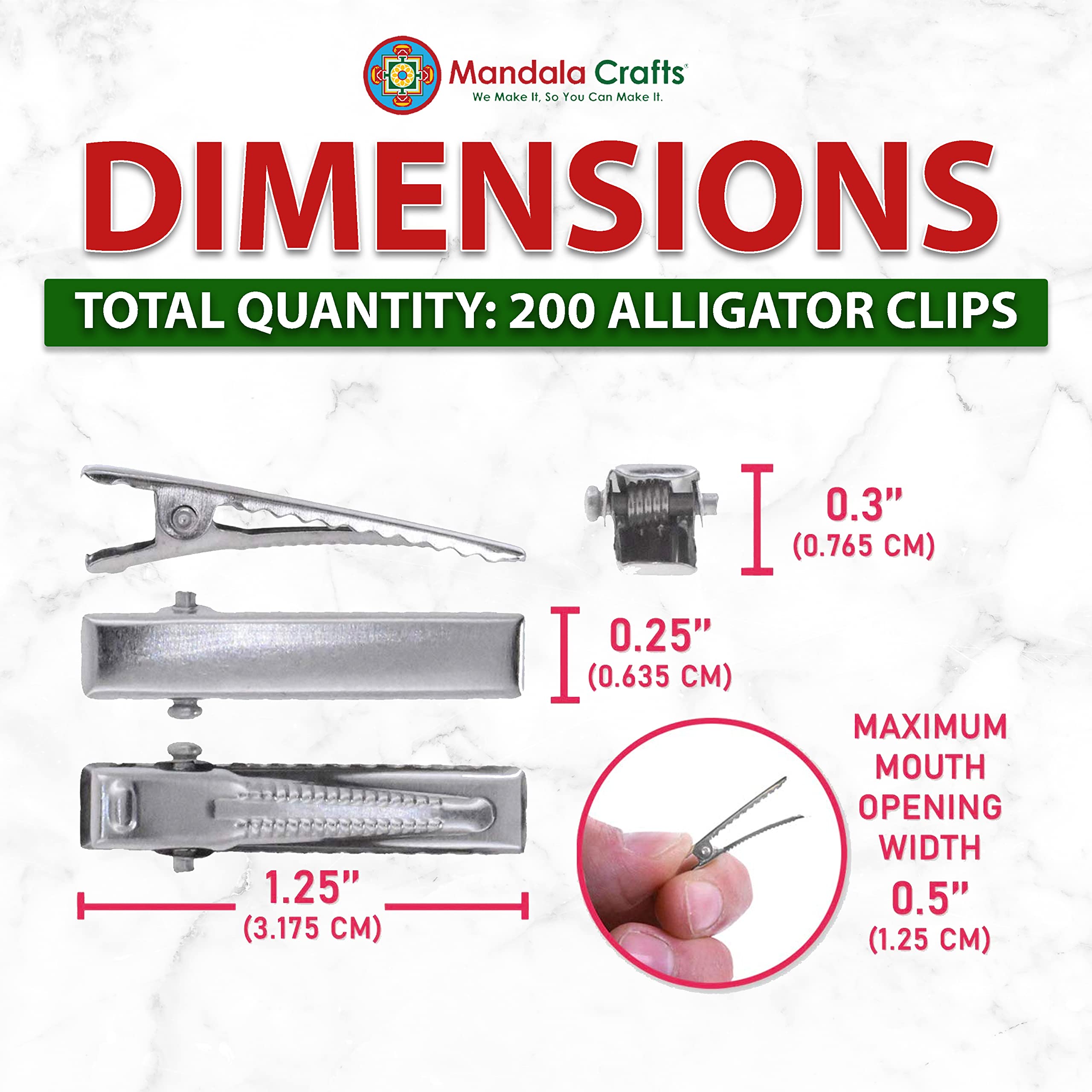Professional Metal Alligator Hair Clips for Thick & Thin Hair - 200 Pack Silver Hairdressing Clips (3.2CM/1.25