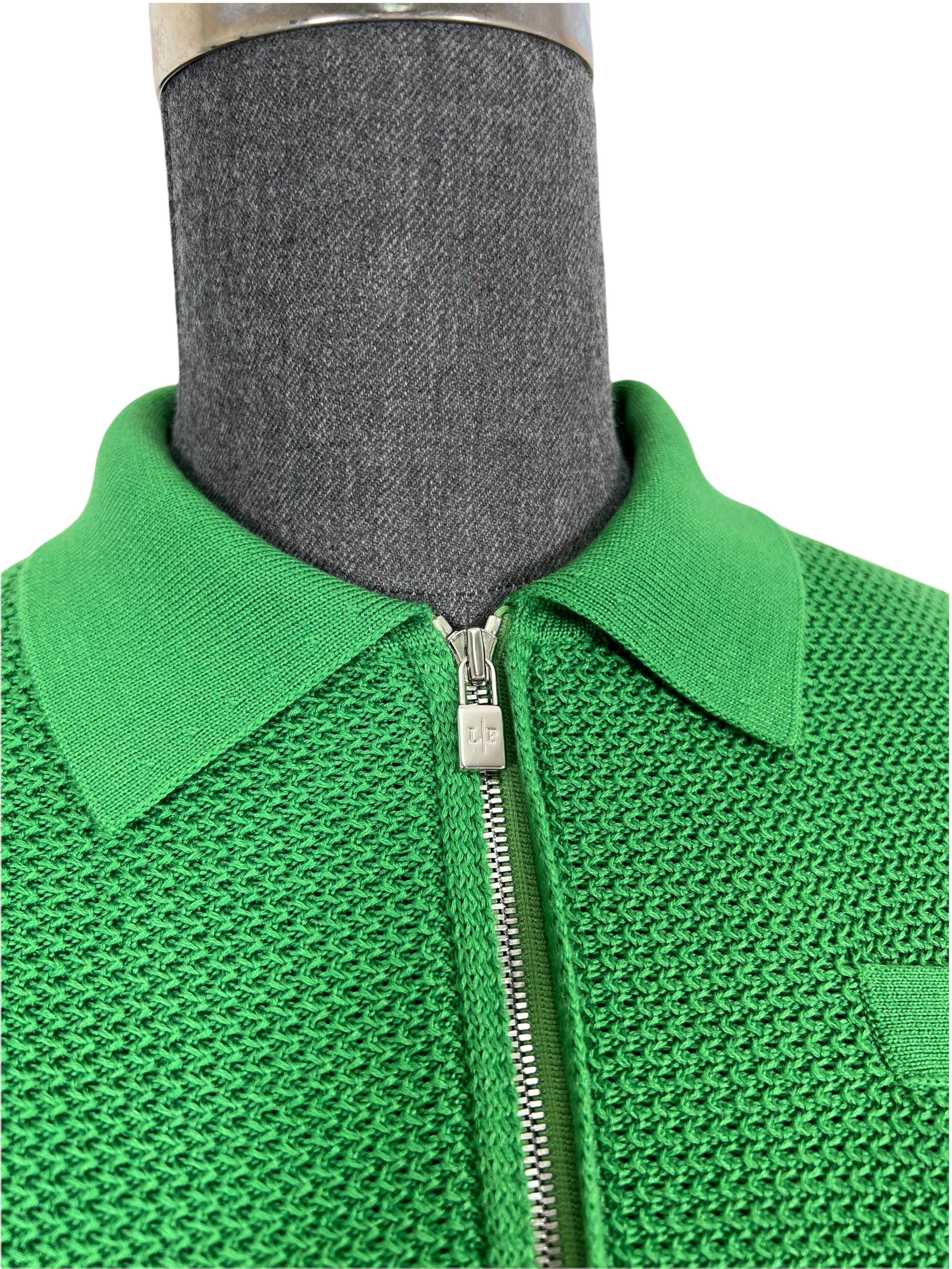 Loro Piana Men's Silk & Cotton Polo Sweater - Size 6 | Luxury Knitwear for Business Casual & Smart Office Wear