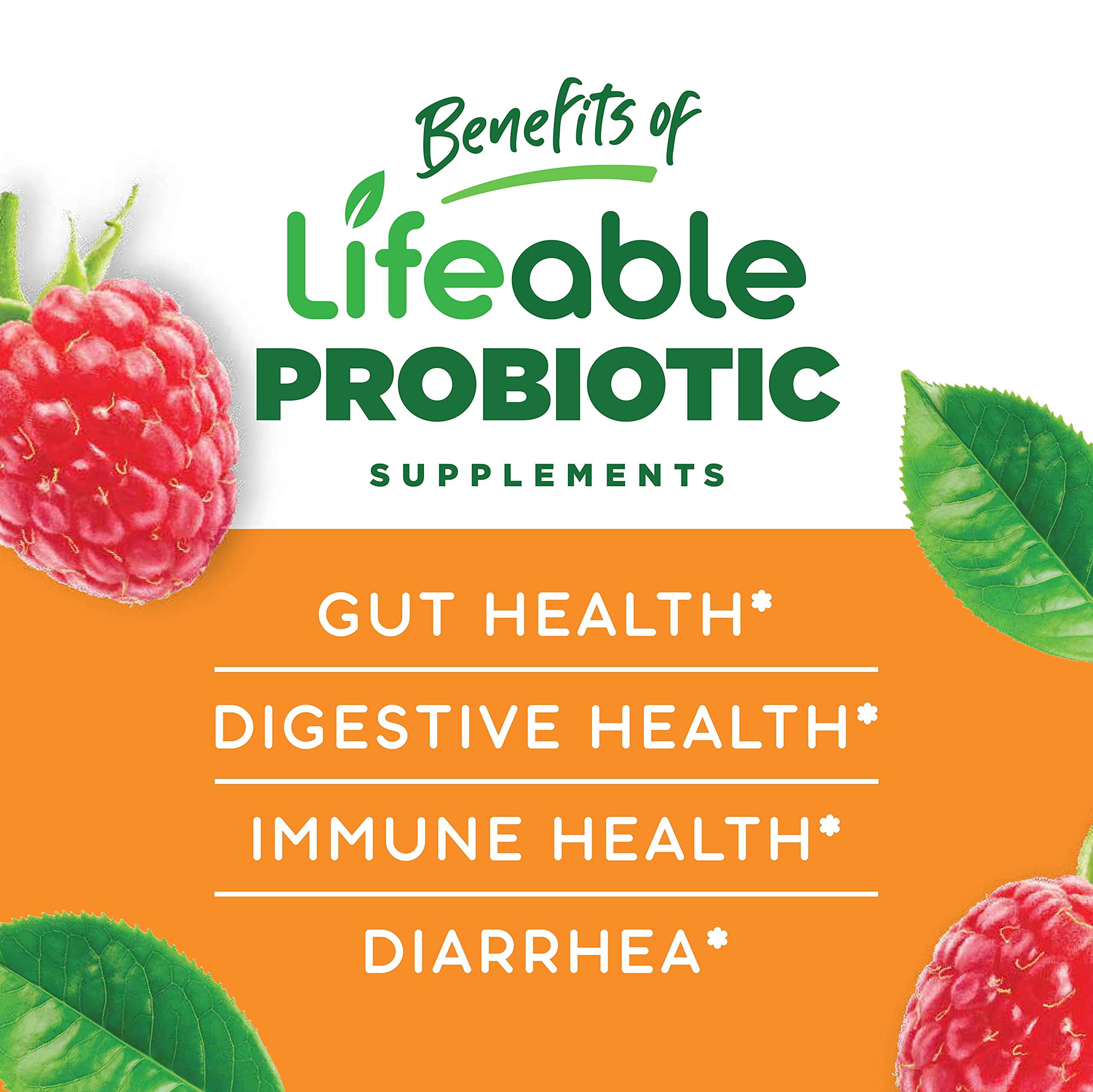 Lifeable Probiotics for Men - 10 Billion CFU Vegan Gummies for Gut Health & Immune Support - Great Tasting Digestive Supplement - 90 Count - Perfect for Travel, Gym & Daily Wellness Routine