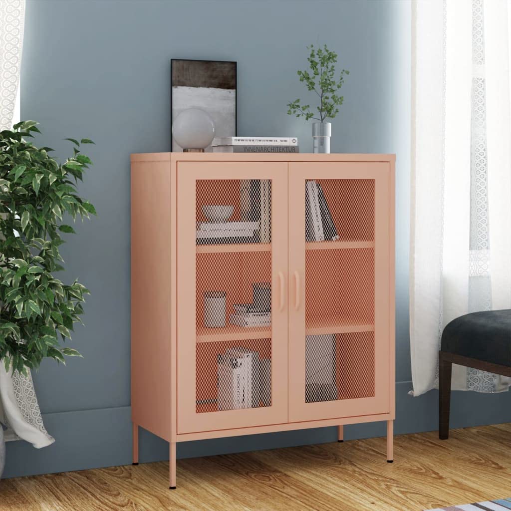 Pink Steel Storage Cabinet - 31.5