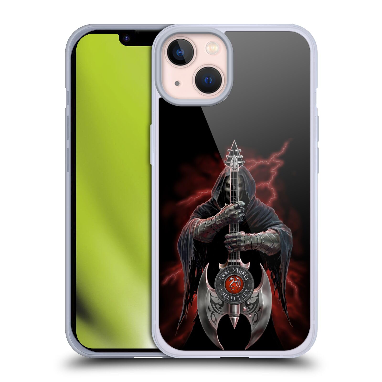Officially Licensed Anne Stokes Rock God Tribal Soft Gel Case for Apple iPhone 13 - Stylish Protective Phone Cover for Music Lovers & Gothic Fans - Perfect for Concerts, Parties & Everyday Use