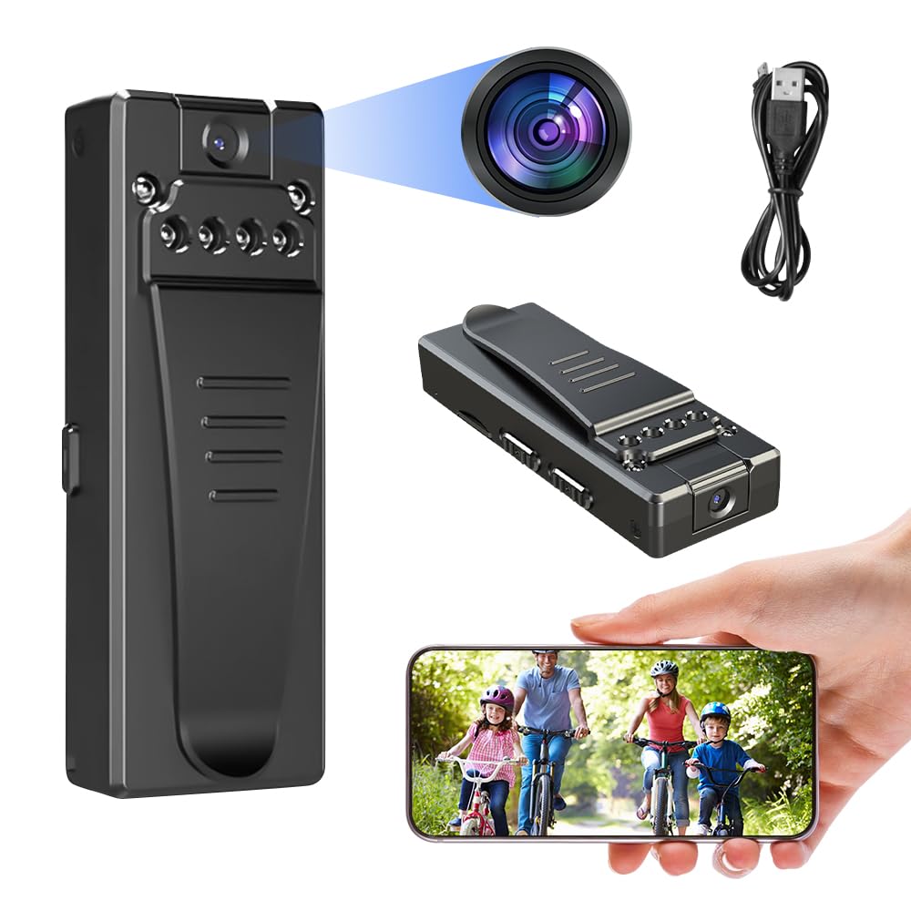 IXYHKB 1080P Body Camera with Clip - Wearable Police & Security Body Cam with Audio Video Recording for Law Enforcement, Security Guards - Indoor & Outdoor Use for Patrols, Evidence Collection & Surveillance