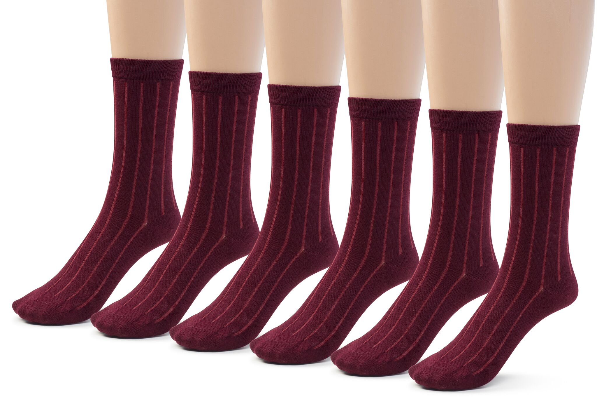Premium Women's Bamboo Dress Socks - Soft Silky Ribbed Crew Socks (3-Pack or 6-Pack) for Work, Office & Everyday Comfort