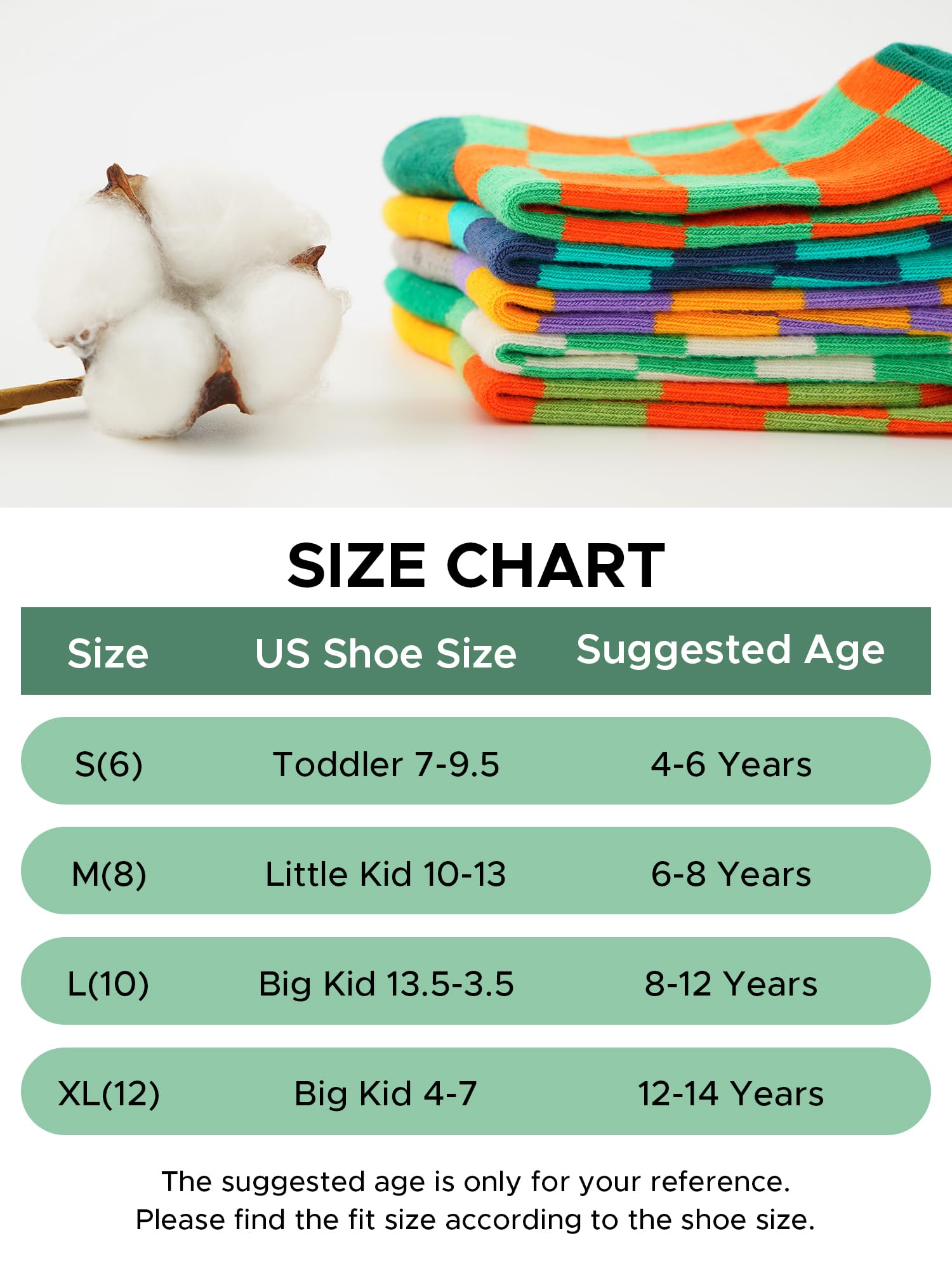 INNERSY Kids Boys Girls Cotton Socks - 5 Pairs Colorful Checkered Crew Socks for Teens | Soft Comfortable School & Casual Wear Socks for Boys and Girls