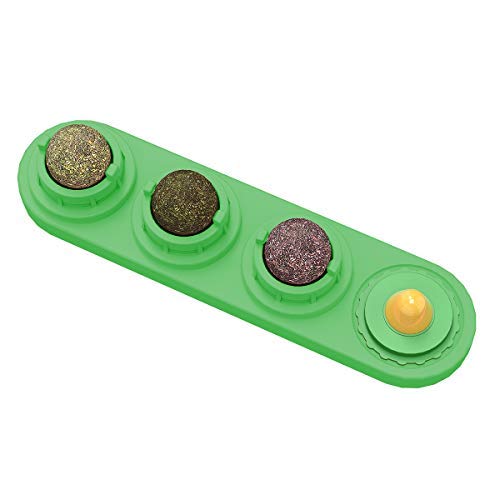 Oenbopo Catnip Toy for Cats - Natural Edible Catnip Balls, Rotatable Licking Treat Toy for Kittens & Adult Cats | Interactive Play, Stress Relief & Dental Health