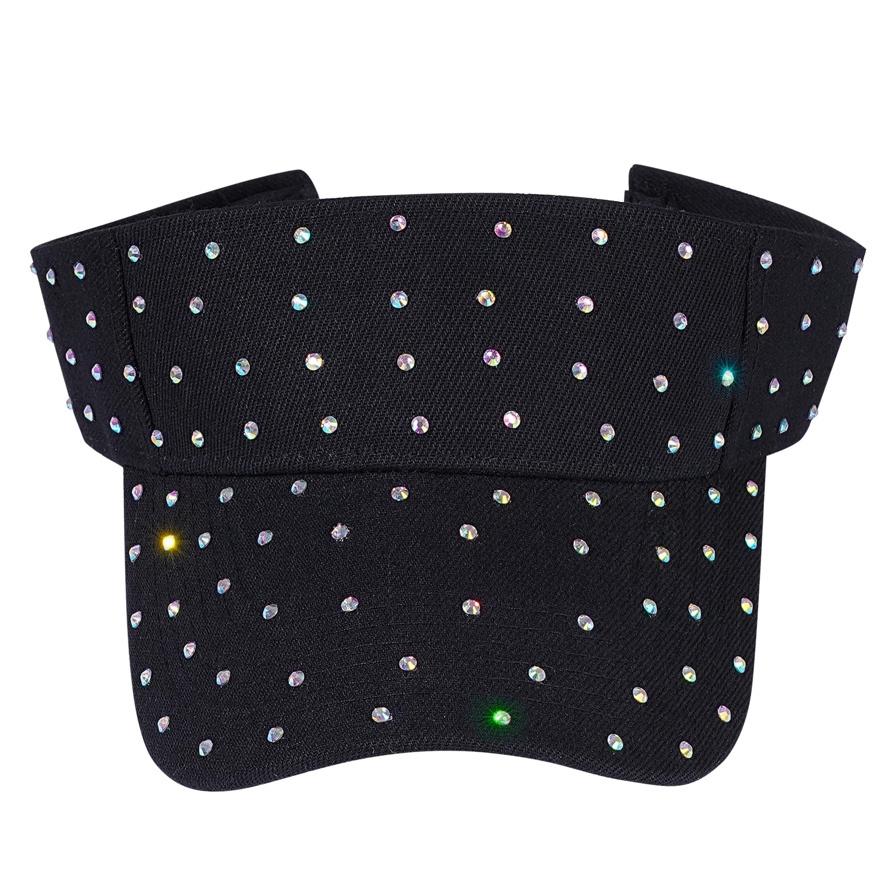 Sparkly Rhinestone Sports Sun Visor for Women - Adjustable Glitter Sun Hat for Running, Golf, Beach & Summer Outdoor Activities
