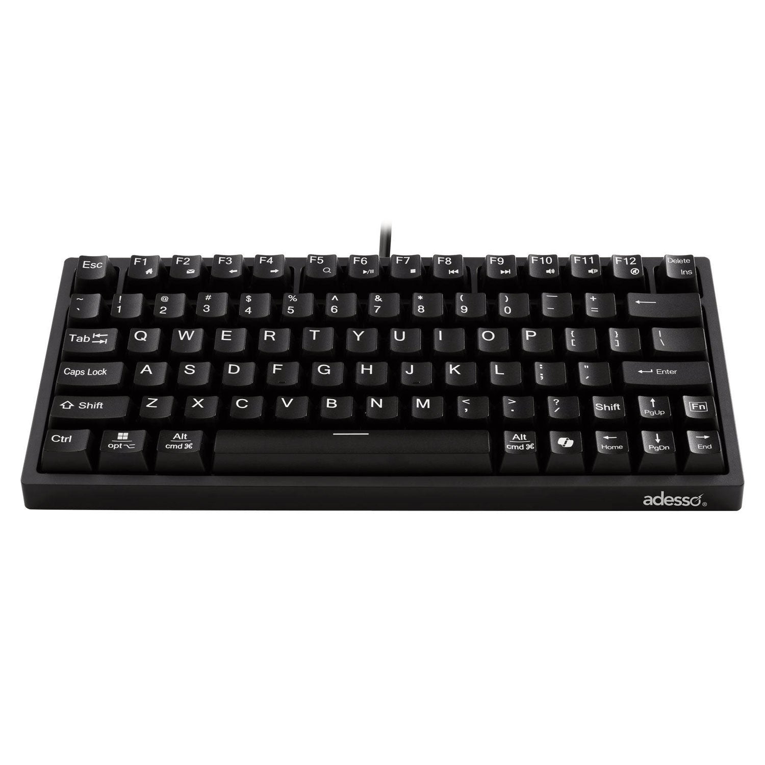 Adesso EasyTouch AKB 610UB Ergonomic Keyboard - Wired USB Keyboard with Quiet Touch Keys for Office, Gaming & Home Use - Black Computer Keyboard (Perfect for Typing, Programming & Long Work Sessions)