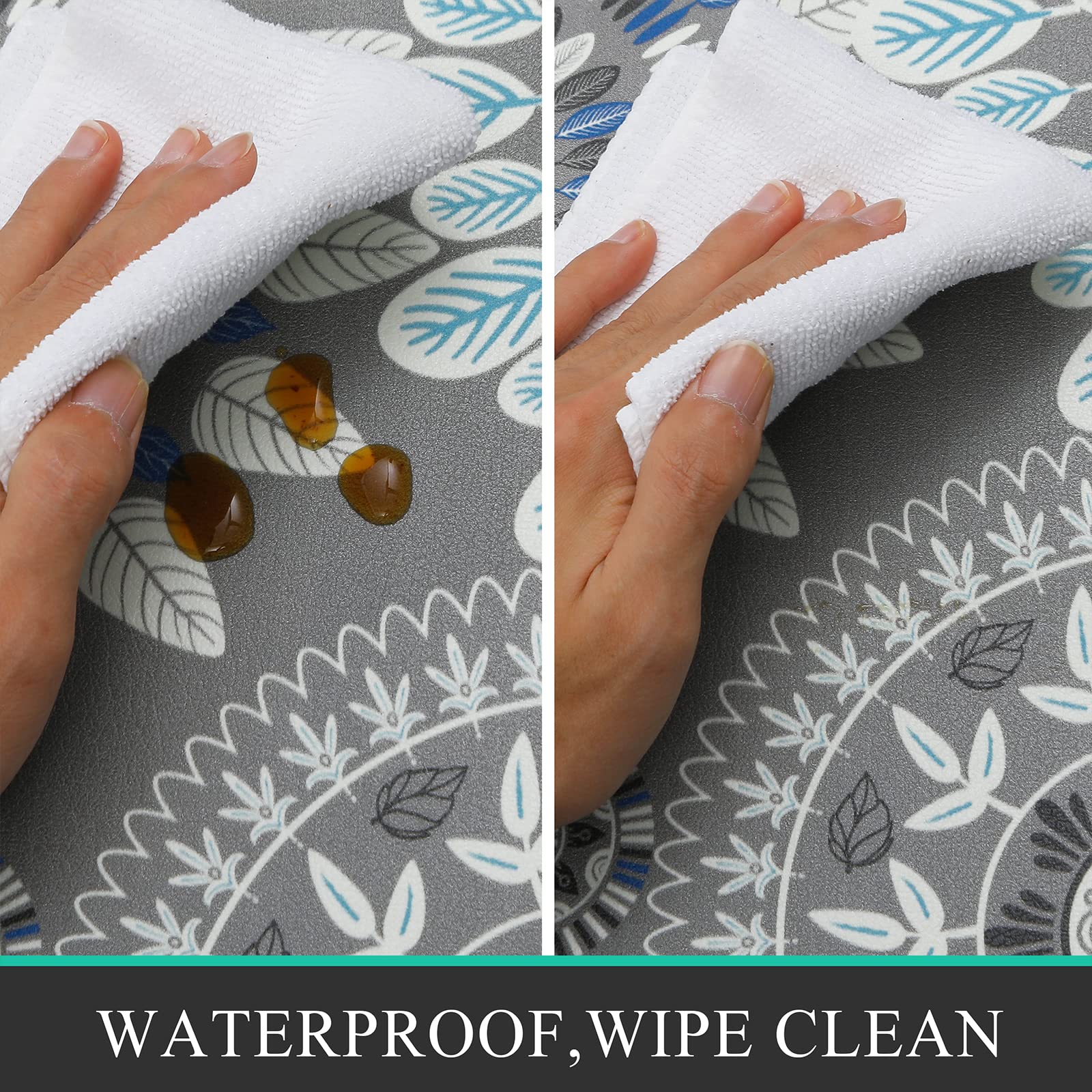 Boho Kitchen Rugs Set of 2 - Non-Slip Anti Fatigue Mats with Cushioning for Hard Floors, Waterproof Kitchen Runner for Comfortable Standing - Perfect for Kitchens, Laundry Rooms & High-Traffic Areas