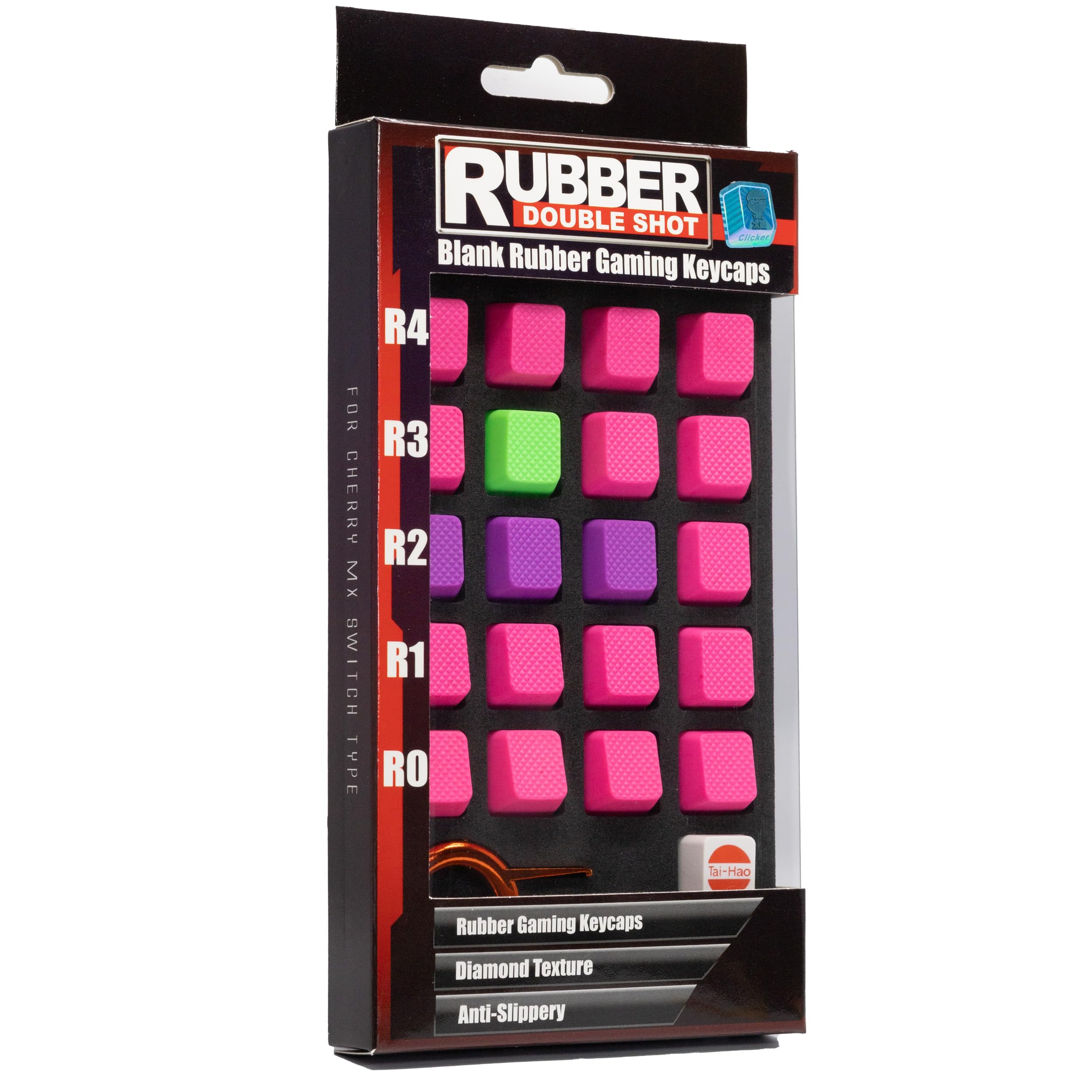 TAI-HAO Blank Rubber Gaming Keycaps - No.9 Profile for MX Mechanical Keyboards | Perfect for Typing, Gaming & Office Work