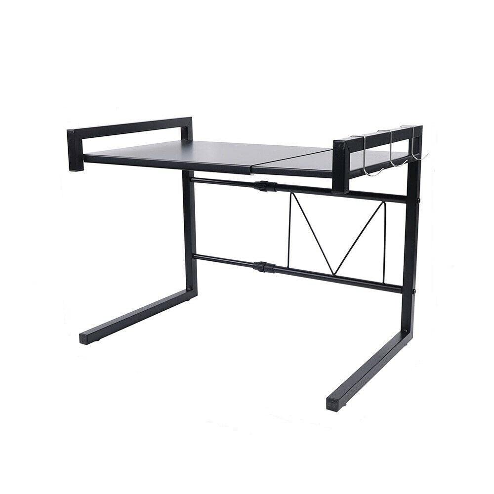2-Tier Adjustable Microwave Oven Rack Stand - Space Saving Kitchen Organizer for Microwave Storage | Perfect for Small Kitchens, Dorms & RVs