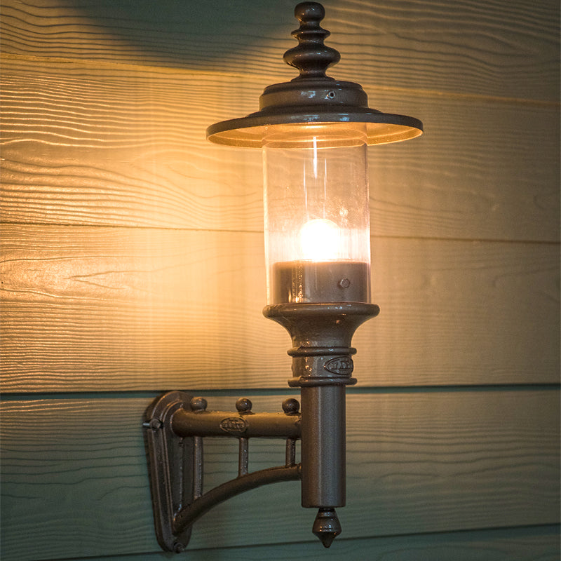 Crossley 1Lt Outdoor Wall Light - Cast Iron Black Exterior Sconce - Waterproof IP65 - for Porch, Garden, Patio Lighting