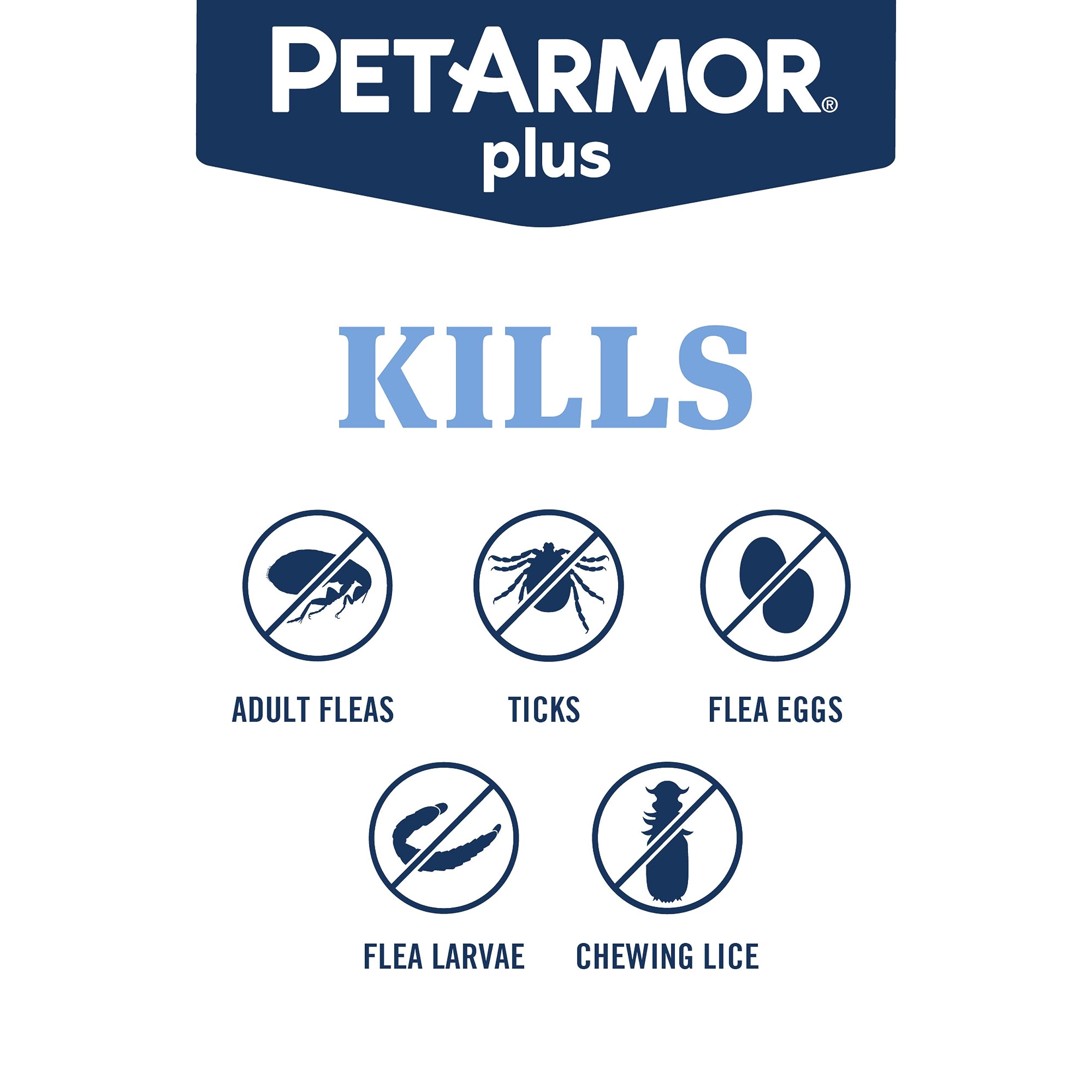 PetArmor Plus Flea and Tick Prevention for Large Dogs (45-88 lbs) - 12 Doses Waterproof Topical Treatment - Fast Acting Formula for Effective Pest Control - Perfect for Outdoor Adventures, Hiking, and Daily Walks