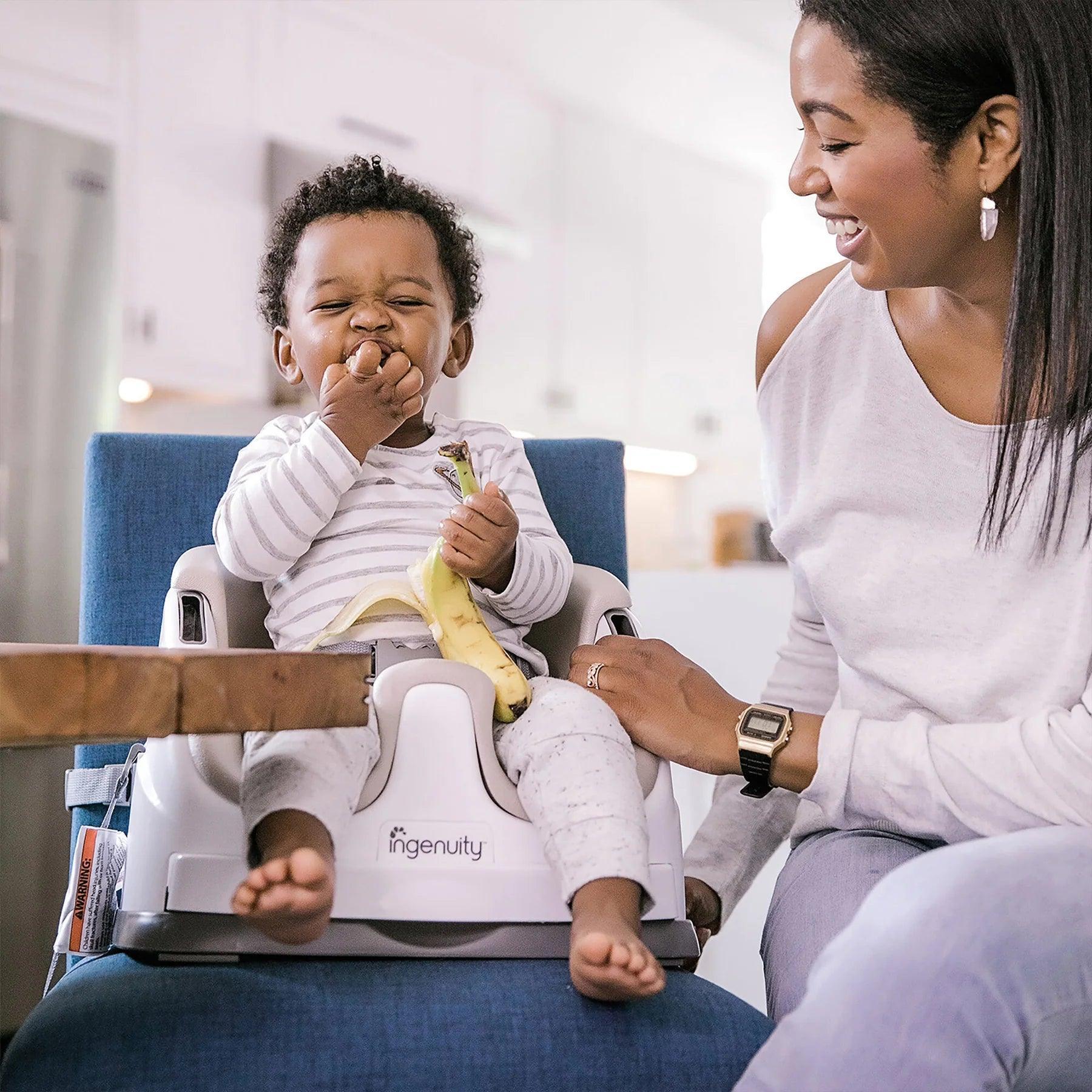 Bright Starts Baby Base 2-in-1 Booster Seat for Infants 6 Months+ | Convertible High Chair & Feeding Seat | Perfect for Dining, Travel & Outdoor Activities