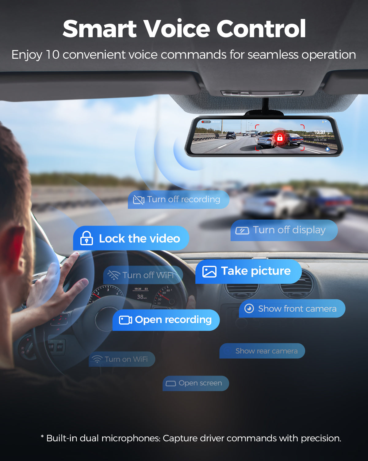 AZDOME PG17 Max 4K+2.5K Dual Dash Cam with ADAS, BSD & LCA - 12