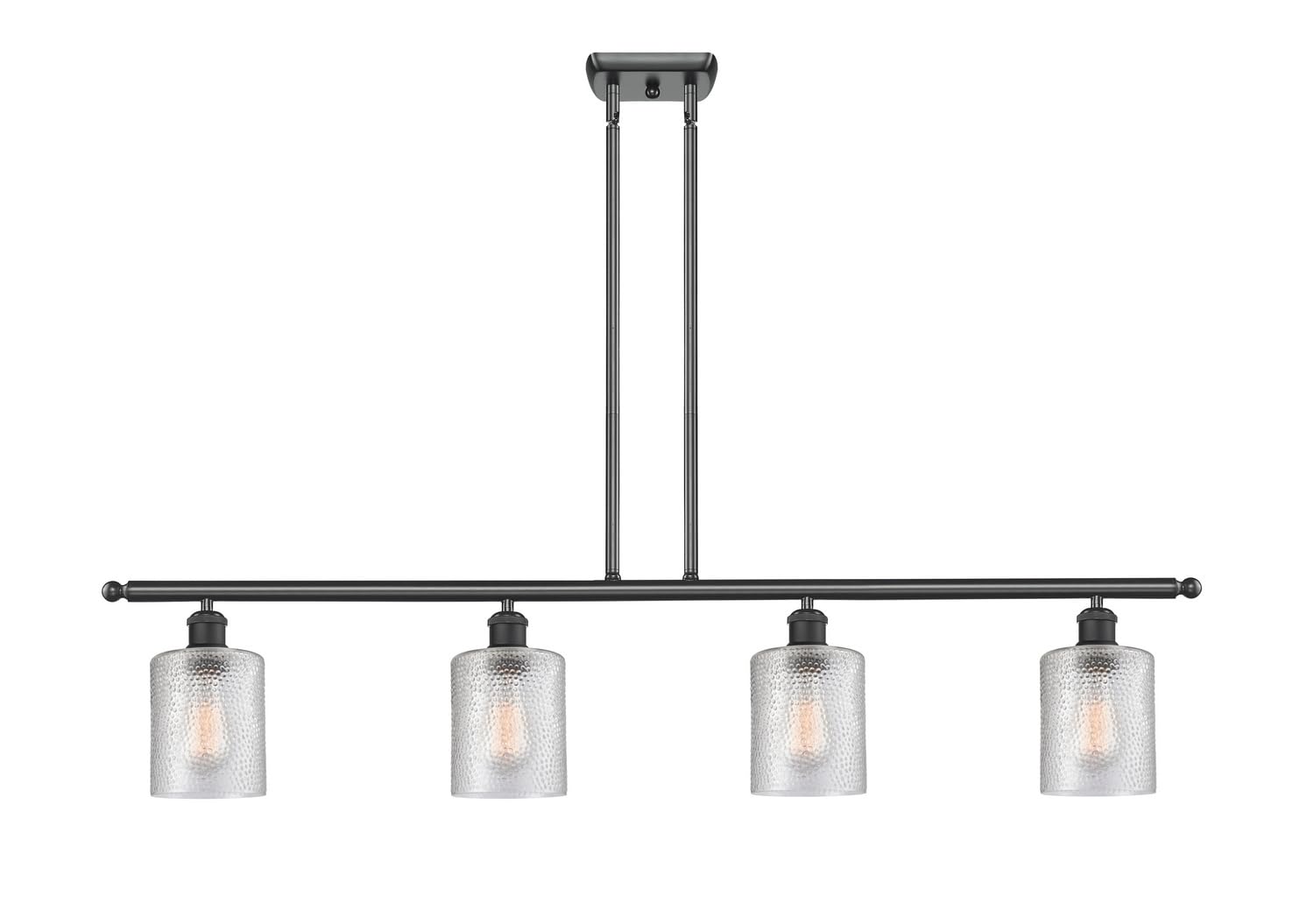 Innovations 516-4I-BK-G112-LED 4 Island Dimmable Vintage LED Pendant Light in Matte Black - Perfect for Kitchen Islands, Dining Rooms & Farmhouse Decor