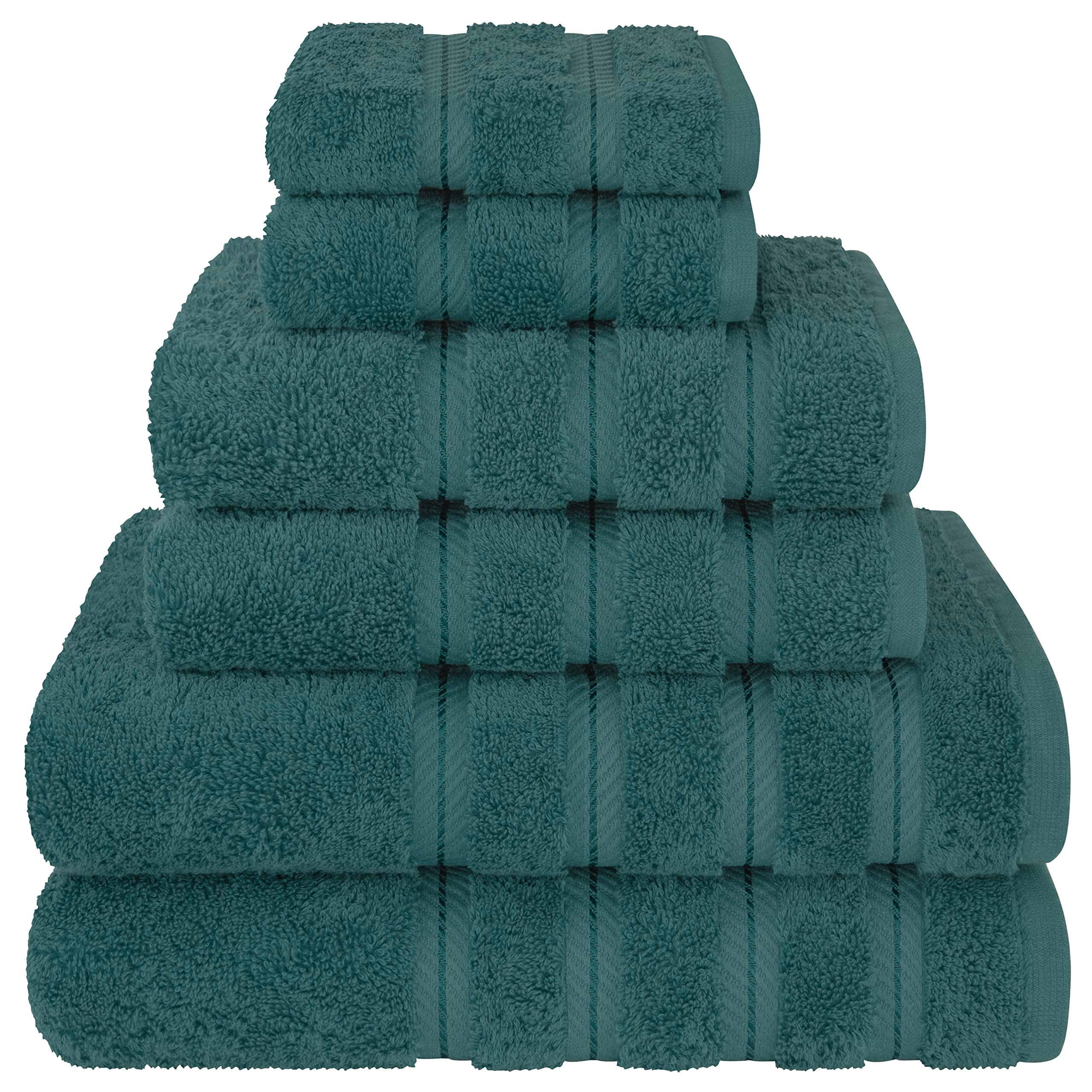Premium 6-Piece Soft Linen Towel Set with 4 Bath & 4 Hand Towels - Ultra Absorbent Luxury Bathroom Essentials for Spa, Guest Rooms & Beach Trips