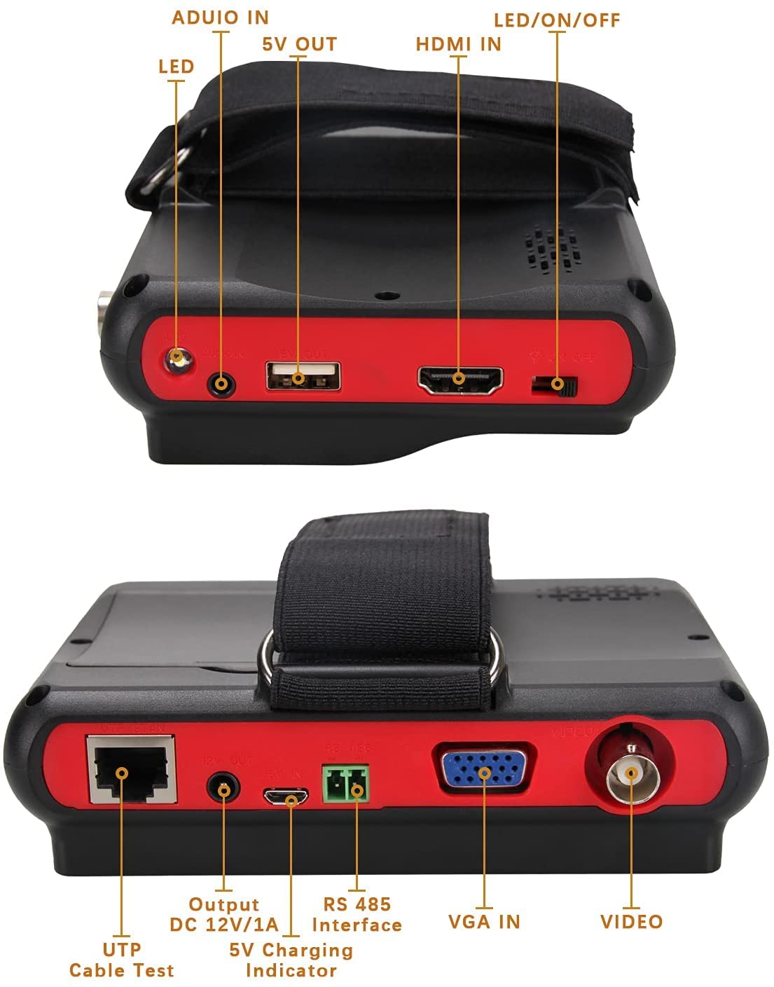 Upgraded Portable Wrist CCTV Tester with 5