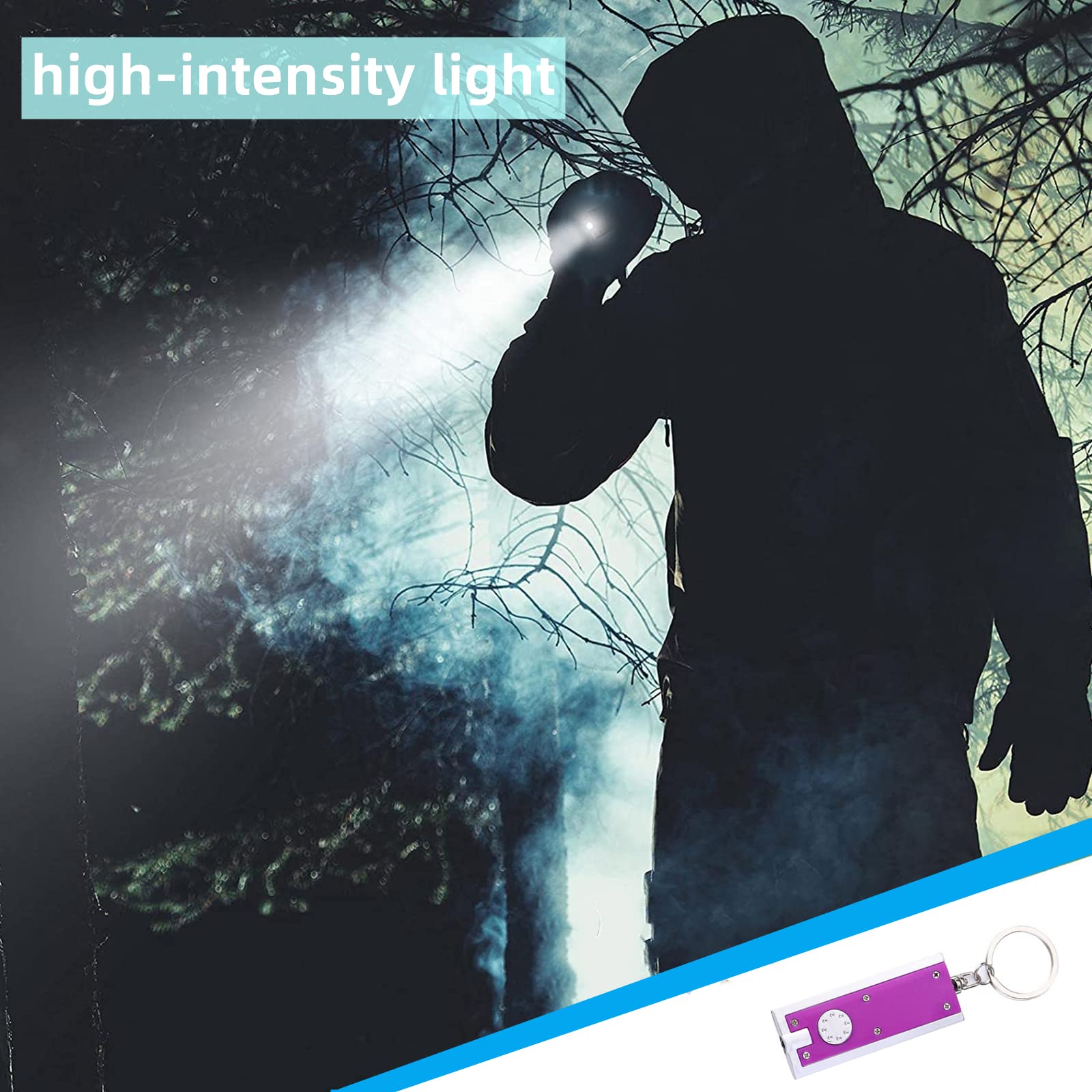 32-Piece Mini LED Keychain Flashlights - Bright Portable Keyring Lights for Camping, Hiking & Emergency Use - Perfect for Outdoor Adventures, Night Events & Party Favors