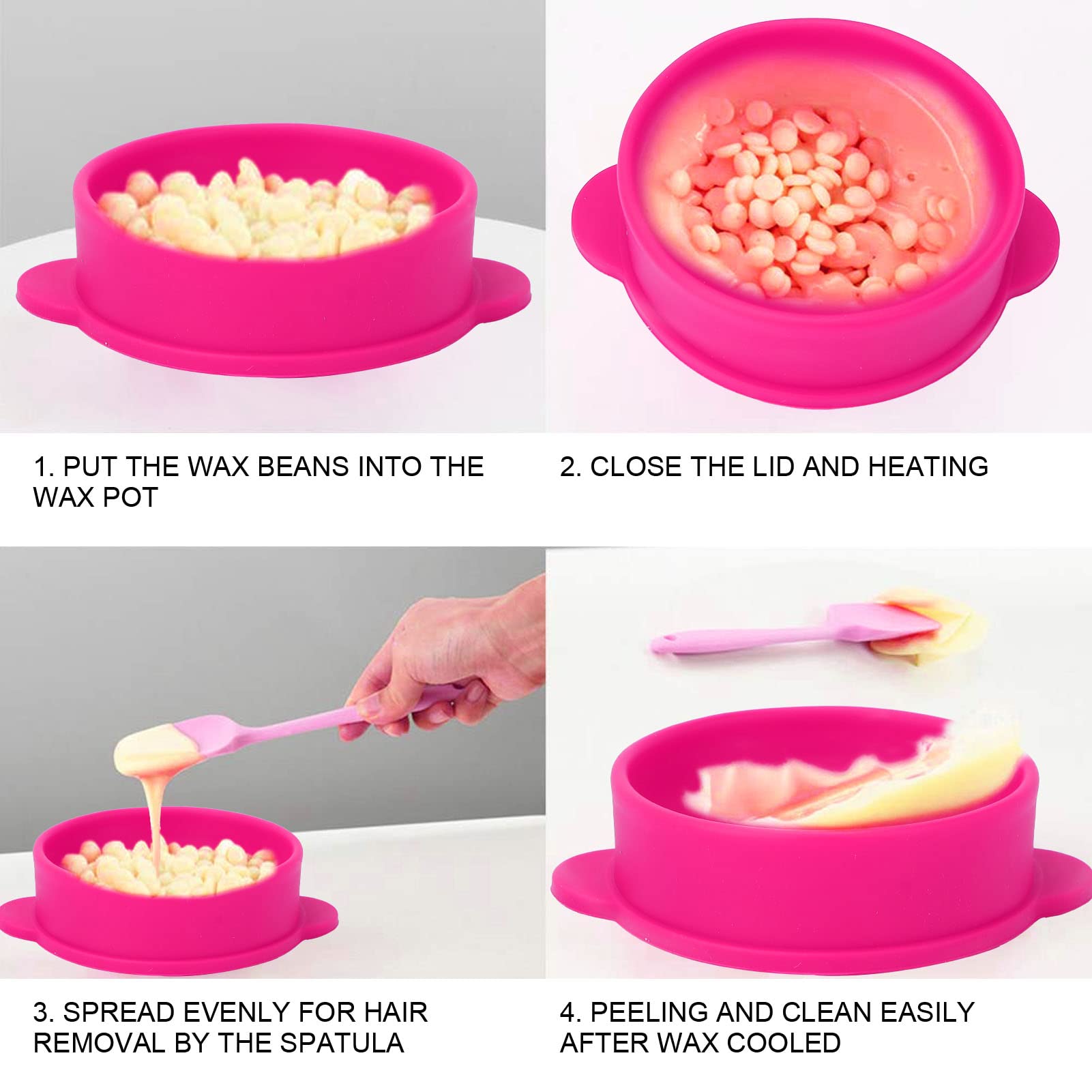 Silicone Wax Warmer Replacement Pot - Heat Resistant & Easy Clean Inner Bowl for Wax Heating Machine - Reusable & Removable Waxing Bowl Accessory - Perfect for Home Spa, Salon, and DIY Hair Removal