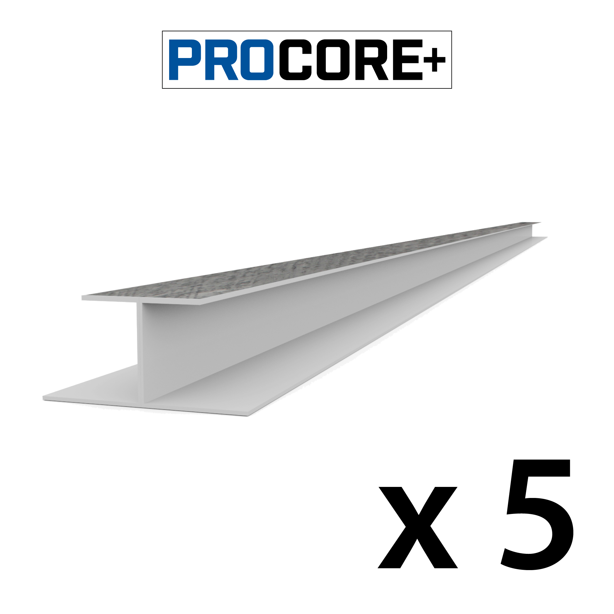 8 ft. PROCORE+ Gray Wood PVC H Trim Pack - Durable Molding for Home Renovation, DIY Projects & Interior Decoration - Perfect for Baseboards, Door Frames & Wall Edging