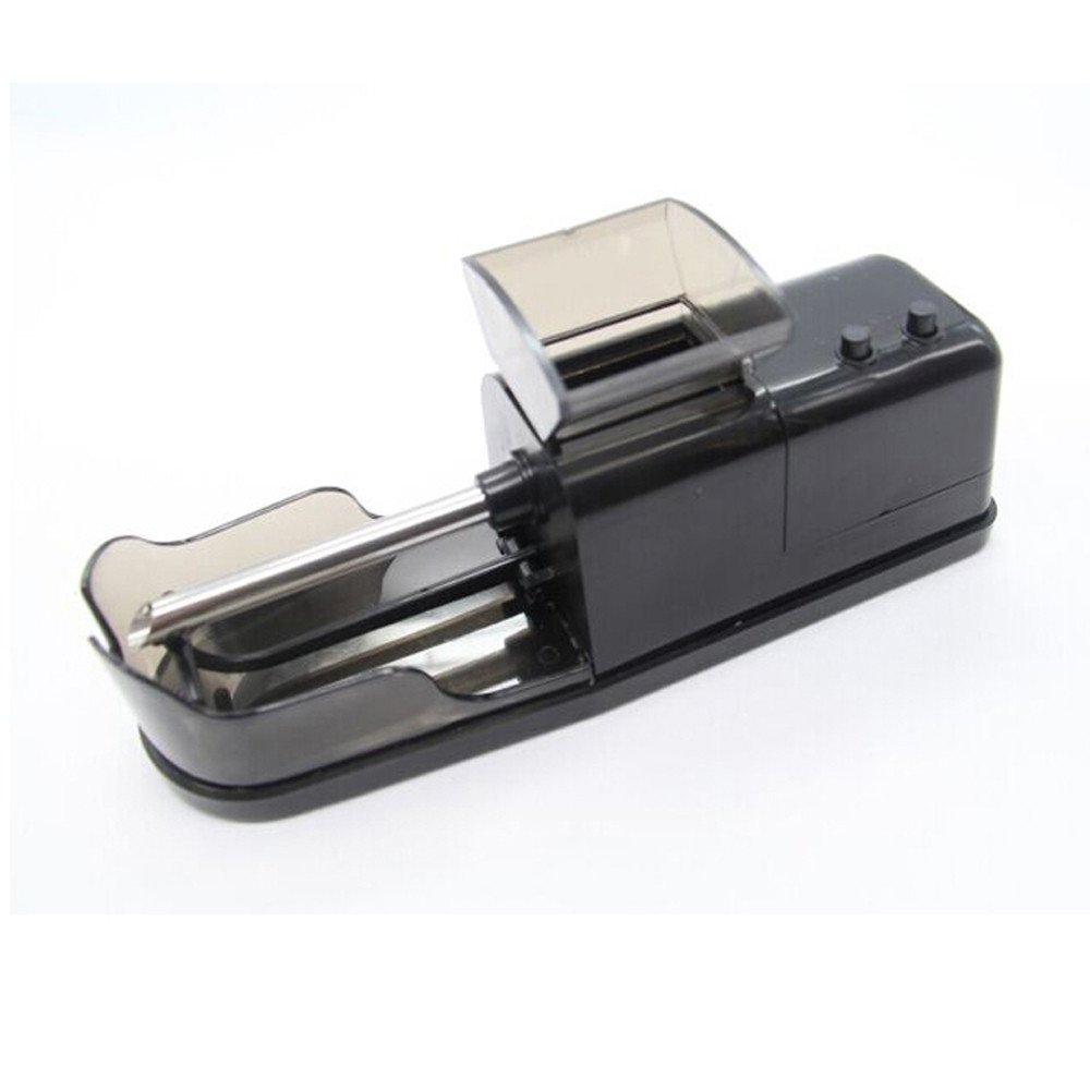 JKIOOW Electric Automatic Cigarette Rolling Machine - Tobacco Maker Roller for Perfect Cigarettes (Black) | Portable & Easy to Use for Home, Travel, and Outdoor Activities