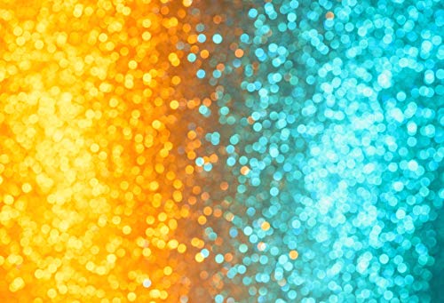 10x8ft Dreamy Light Spots Photography Backdrop - Orange & Baby Blue Sparkling Virtual Background for Wedding Ceremonies, YouTube Videos, Birthday Parties & Personal Events - Perfect for Photo Shoots & Content Creation
