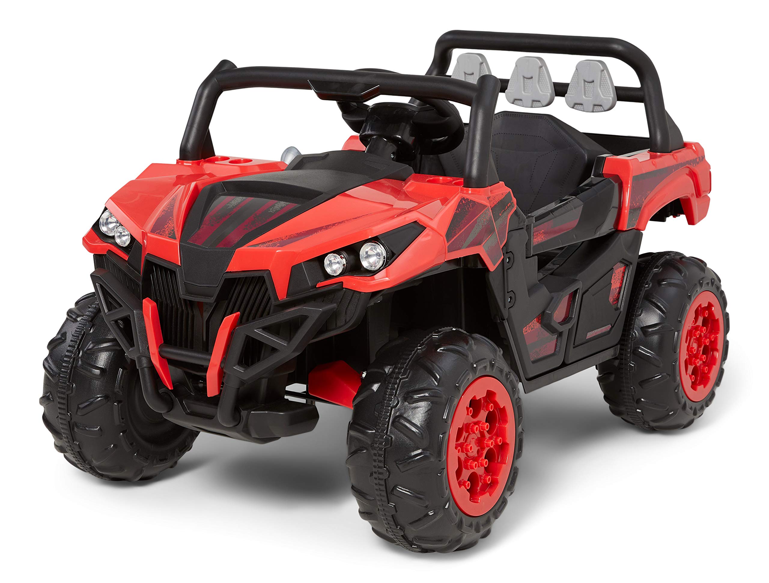 Kid Trax Toddler UTV Electric Ride-On Toy for Kids 3-5 Years Old | 6V Battery & Charger | 60 lbs Weight Limit | LED Headlights | Red | Perfect for Outdoor Play, Backyard Adventures & Birthday Gifts