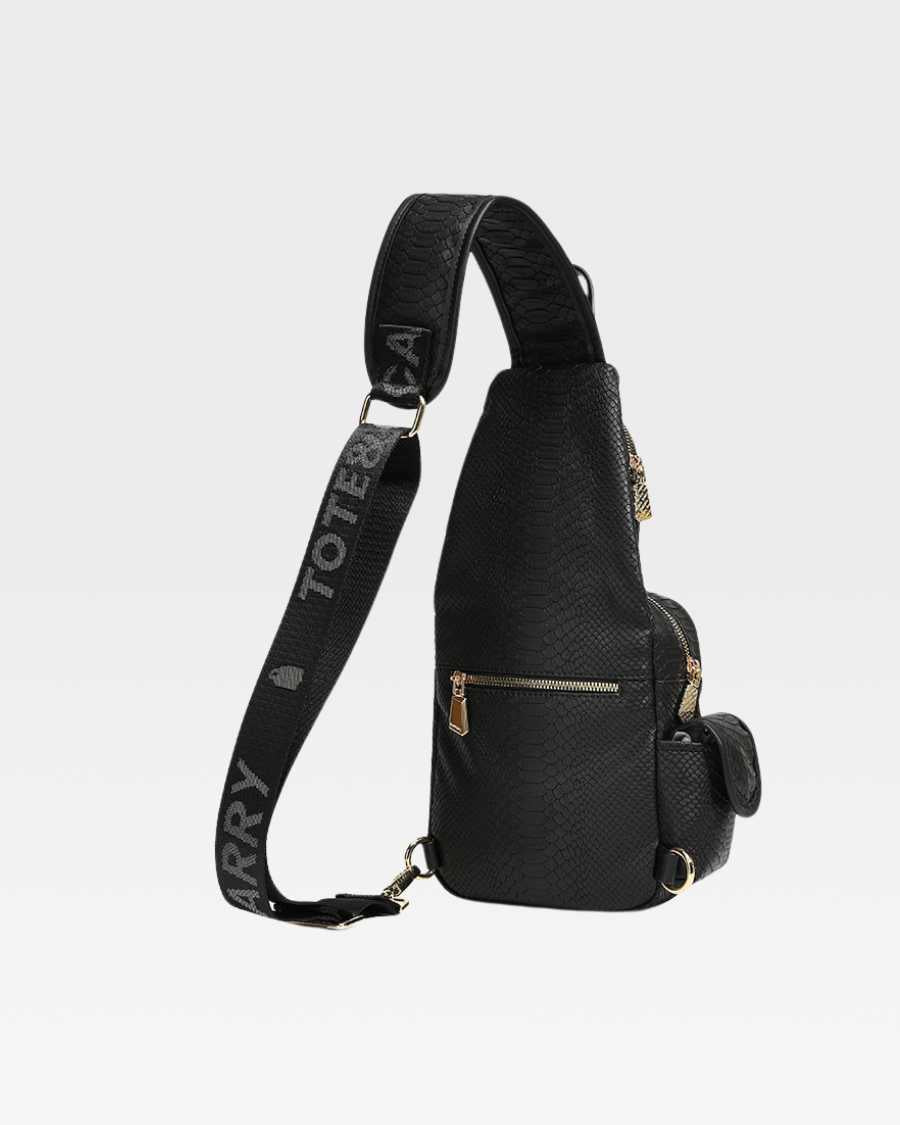 Apollo 1 Tear Drop Crossbody Bag for Women - Stylish Black Leather Shoulder Purse | Perfect for Travel, Shopping & Everyday Use