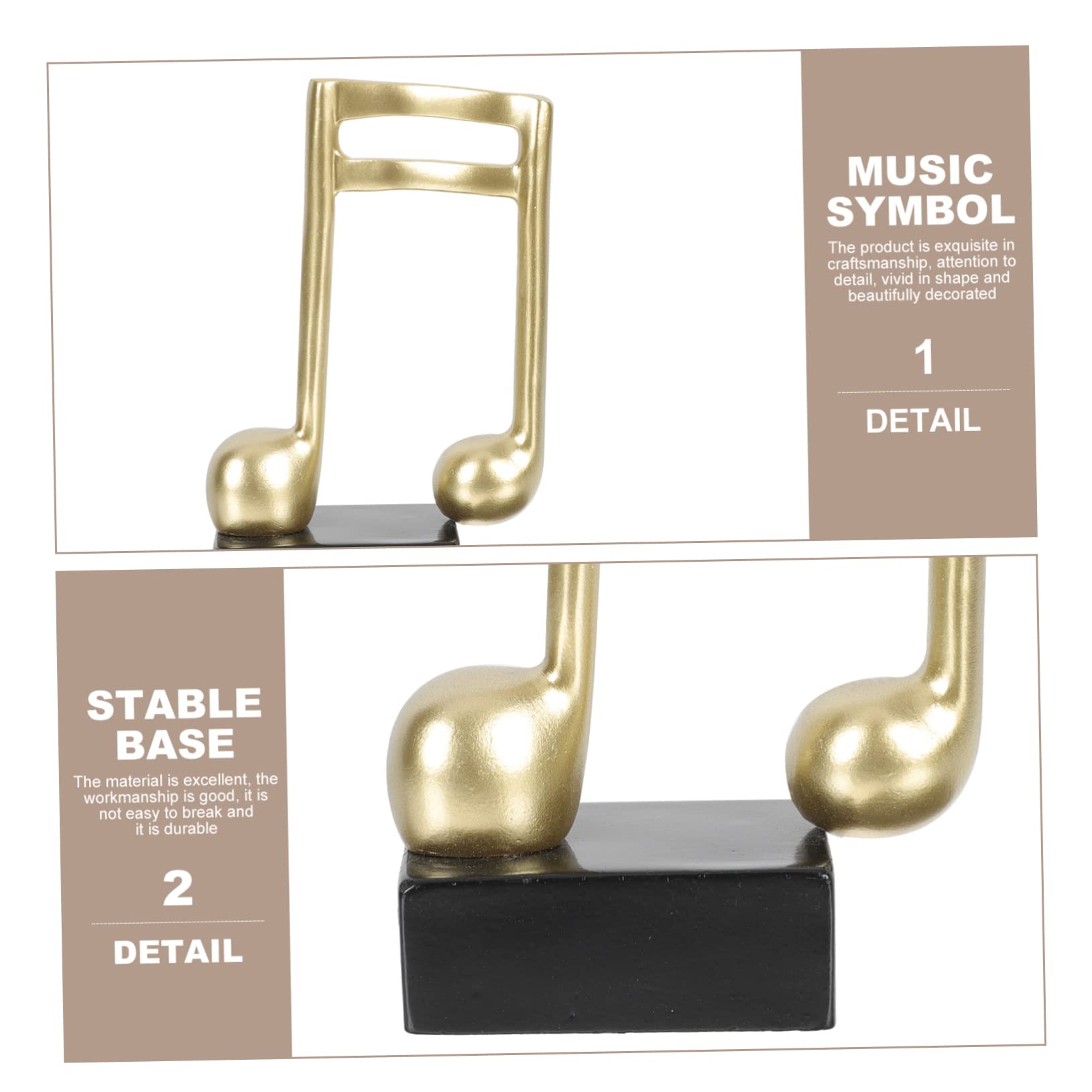 FOYTOKI Music Trophy Award - Piano Themed Office Decor, Music Note Trophy for Musicians, Teachers, Students - Synthetic Resin Desk Decor for Office, Studio, Classroom Gift