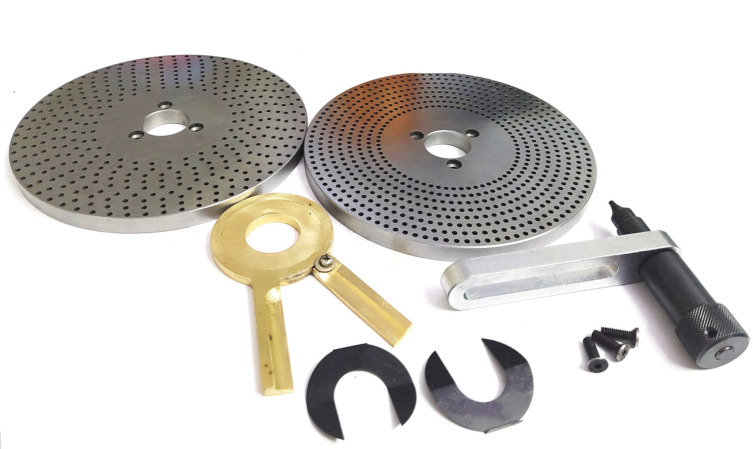 HV8 HV10 HV12 HV14 Rotary Table Dividing Head Indexing Plates for Milling Machine - Precision Metalworking & CNC Machining Accessories - Ideal for Gear Cutting, Spiral Milling & Angle Indexing