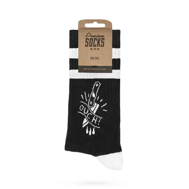 American Socks Ouch! Mid High - Comfortable Cotton Crew Socks for Men & Women - Perfect for Sports, Hiking & Everyday Wear