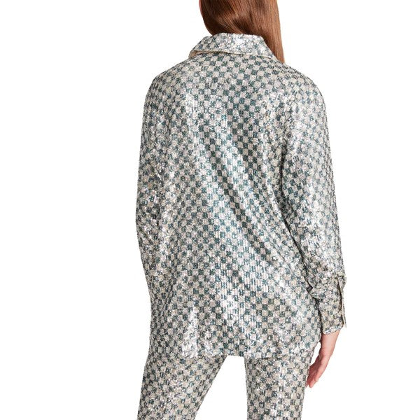 Andee Shacket for Women - Stylish Silver Multi Overshirt with Pockets | Perfect for Fall Layering, Casual Outfits & Outdoor Adventures