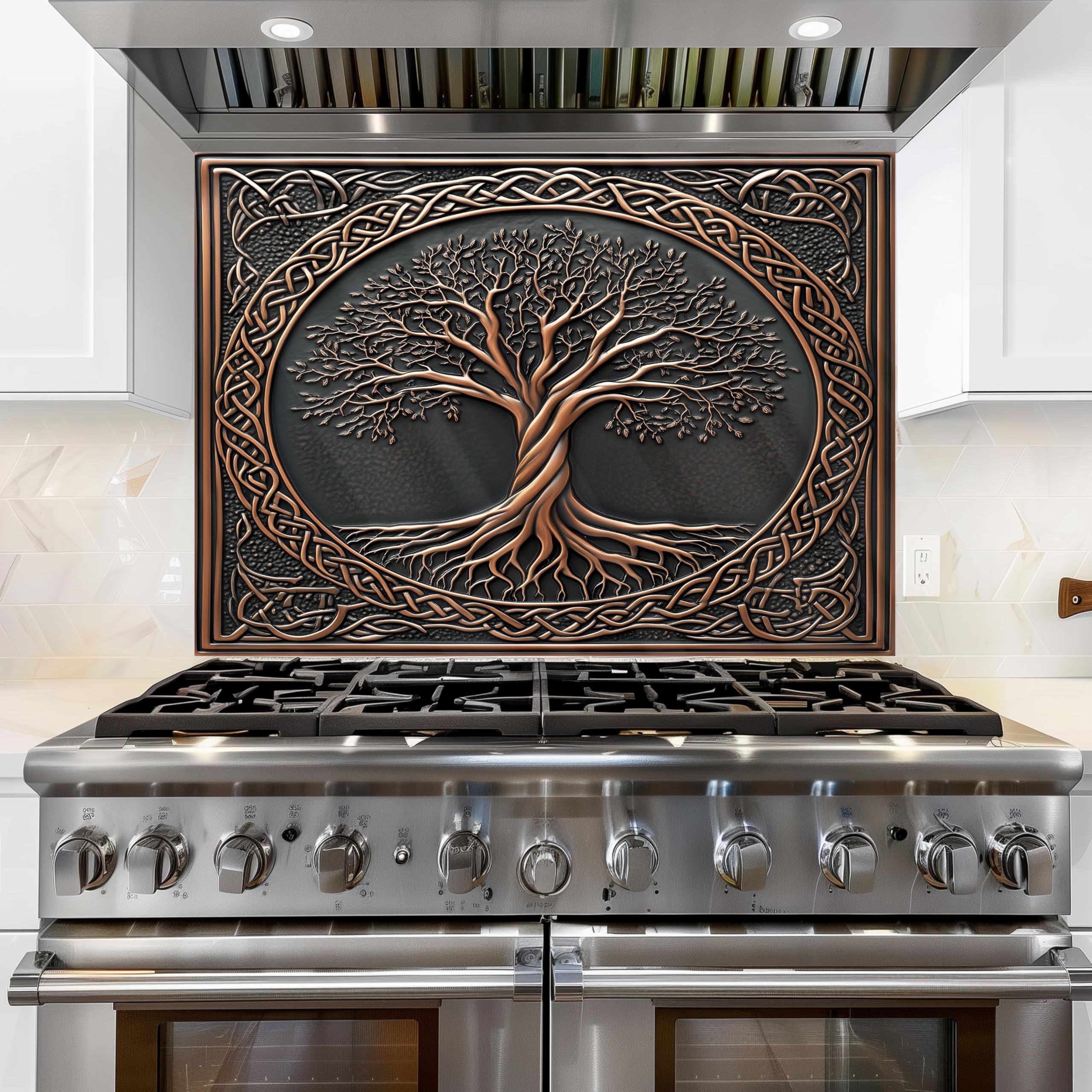 Premium Tempered Glass Kitchen Backsplash - Heat Resistant Stove Backsplash Tiles | Easy to Clean & Peel-and-Stick Installation | Perfect for Kitchen Walls, Countertops & Cooking Areas