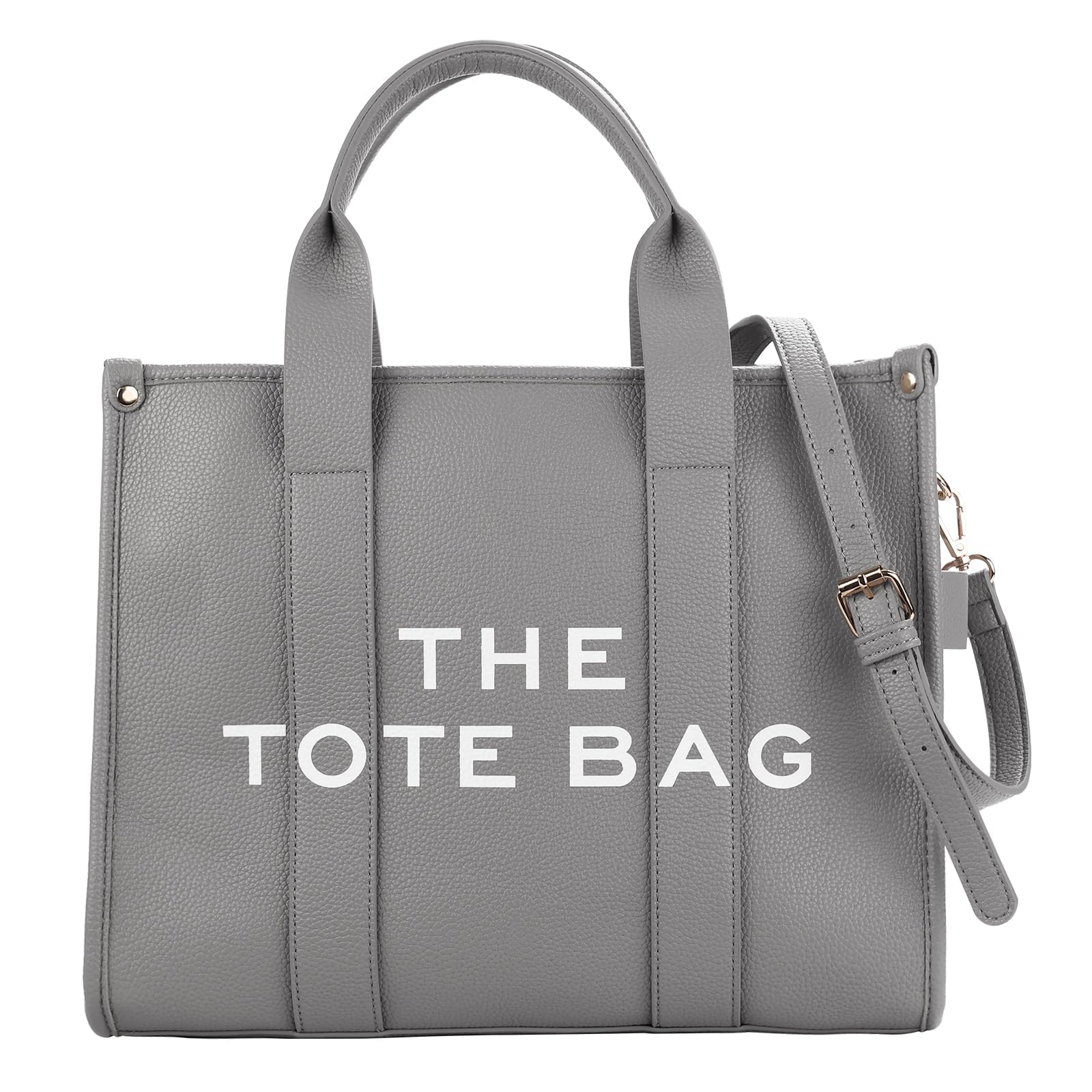 Premium Genuine Leather Tote Bags for Women - Zippered Top, Adjustable Shoulder/Crossbody Strap, Spacious 10