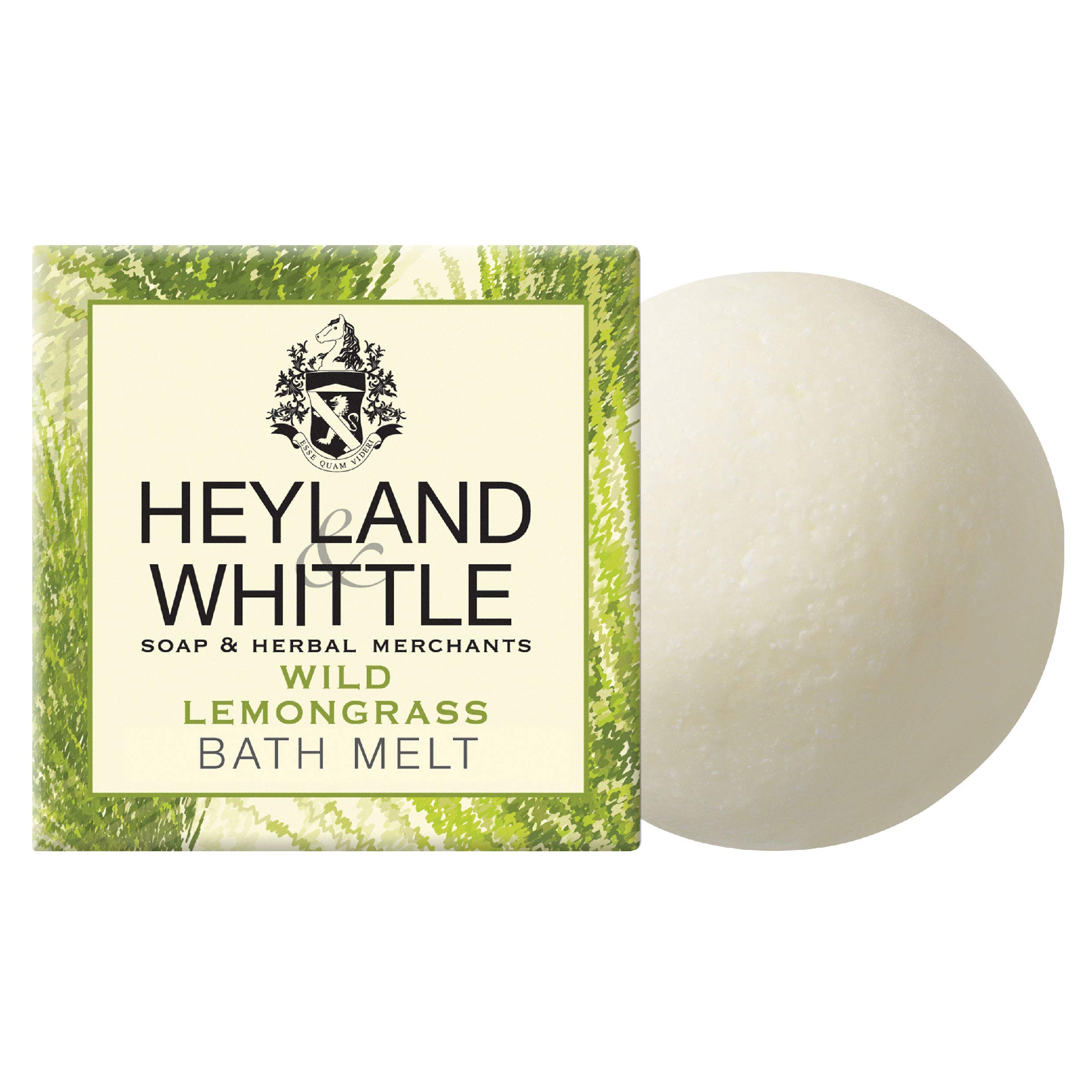Heyland & Whittle Wild Lemongrass Bath Melt - 100% Natural Aromatherapy Soak for Relaxation & Stress Relief - Perfect for Spa Nights & Self-Care Rituals