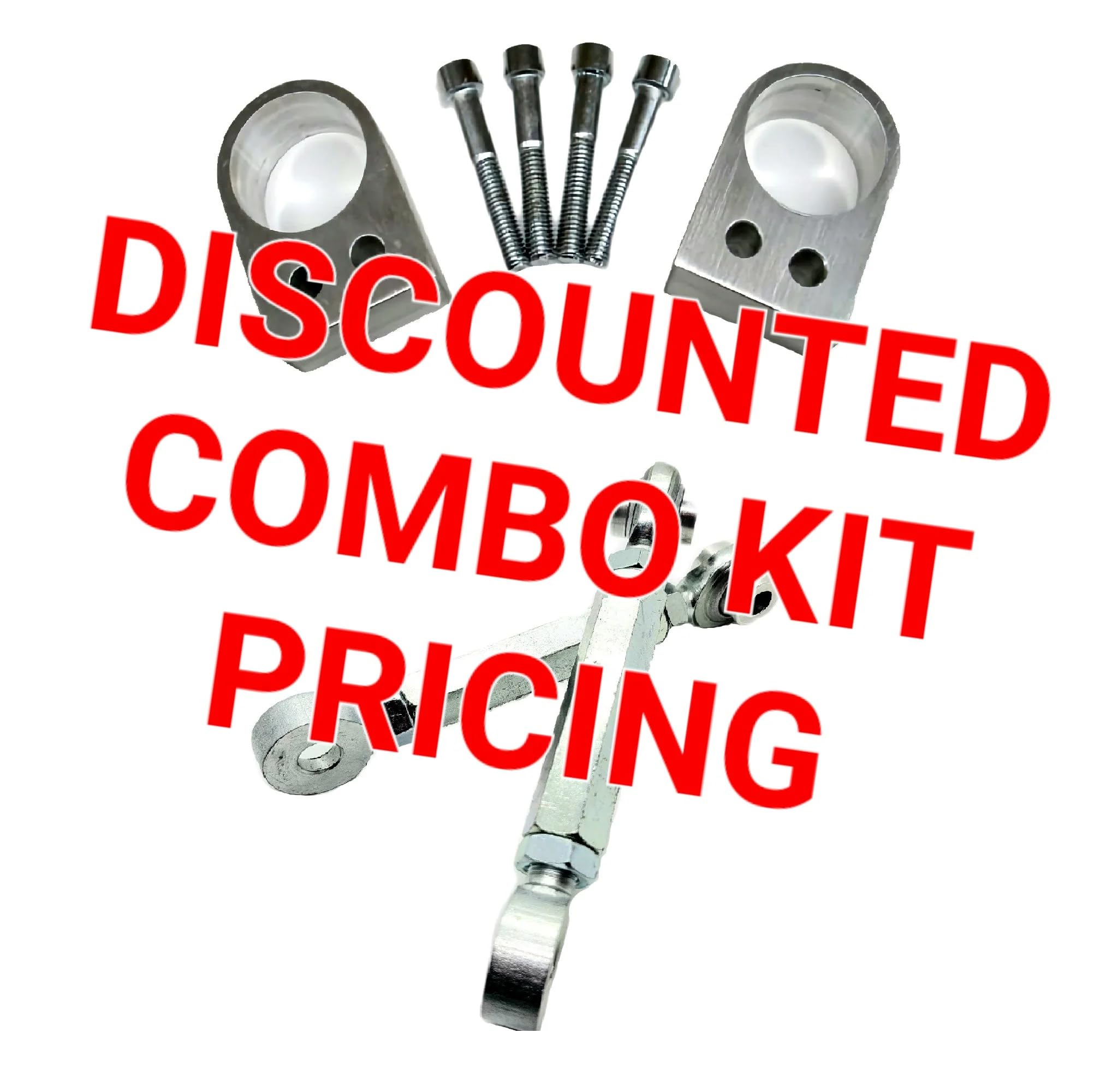 Ninja 250 1986-2007 Motorcycle Lowering Kit - Adjustable Rear Links & Front Lowering Combo for Kawasaki - Perfect for Short Riders and Custom Bike Builds