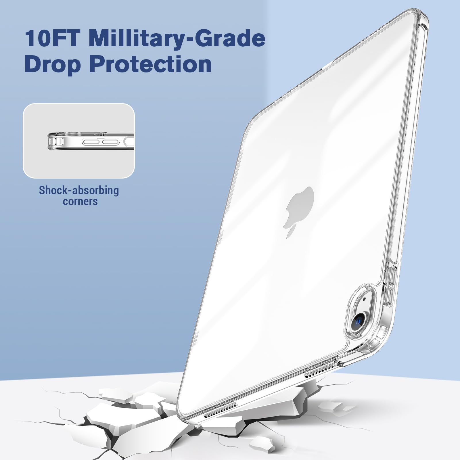 ProCase Clear Protective Case for iPad 11th Gen (2025) & 10th Gen (2022) 11