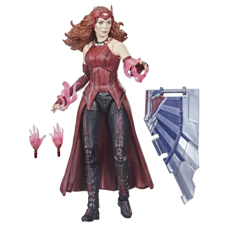 WandaVision Marvel Legends Scarlet Witch Action Figure (Captain America Flight Gear BAF) - Collectible Toy for Marvel Fans & Display