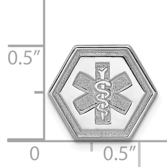 Sterling Silver Medical Charm Pendant - Non-Enameled Attachable Emblem for Jewelry Making, Necklaces & Bracelets - Perfect for Nurses, Doctors & Healthcare Professionals