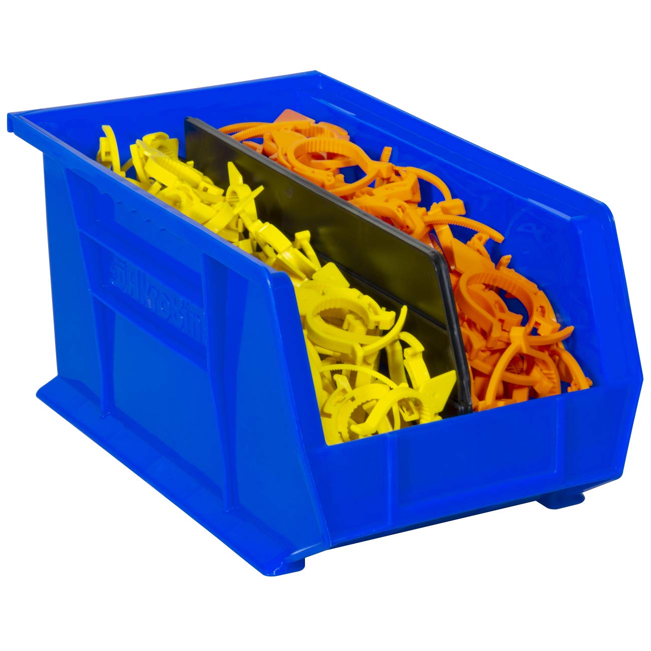 Best Plastic Storage Bins with Dividers - Akro-Mils 6-Pack Organizer for Home, Garage & Office | Durable Stackable Containers for Tools, Crafts & Small Parts