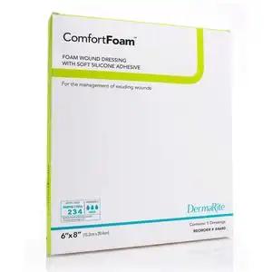 ComfortFoam Self-Adherent Soft Silicone Foam Wound Dressing - Non-Bordered, 6 x 8 Inches (44680) - Ideal for Pressure Ulcers, Surgical Wounds & Chronic Lesions