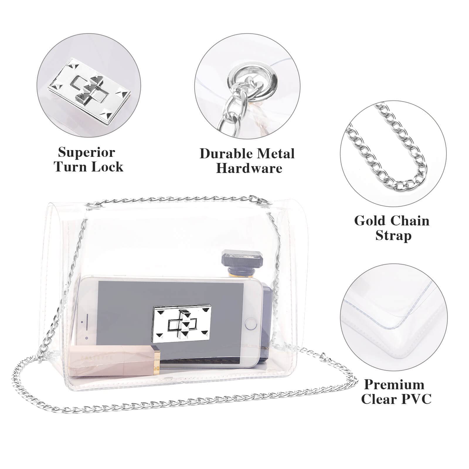 COROMAY Clear Crossbody Bag for Women - Perfect for Stadium Events