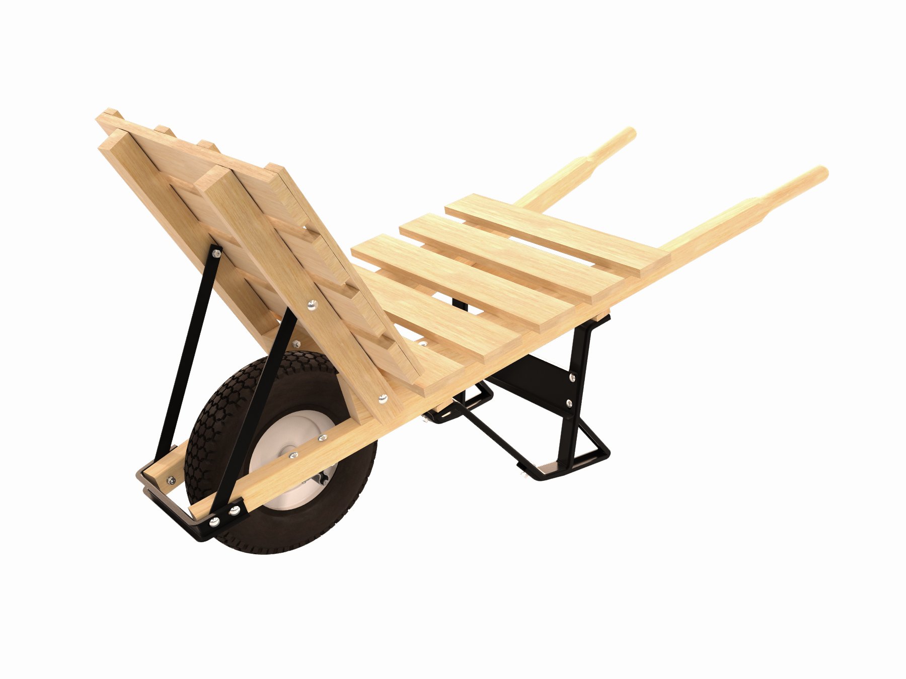 Bon Tool Contractor Grade Brick and Tile Wheelbarrow - Heavy Duty Construction Wheelbarrow for Masonry, Landscaping, and DIY Projects