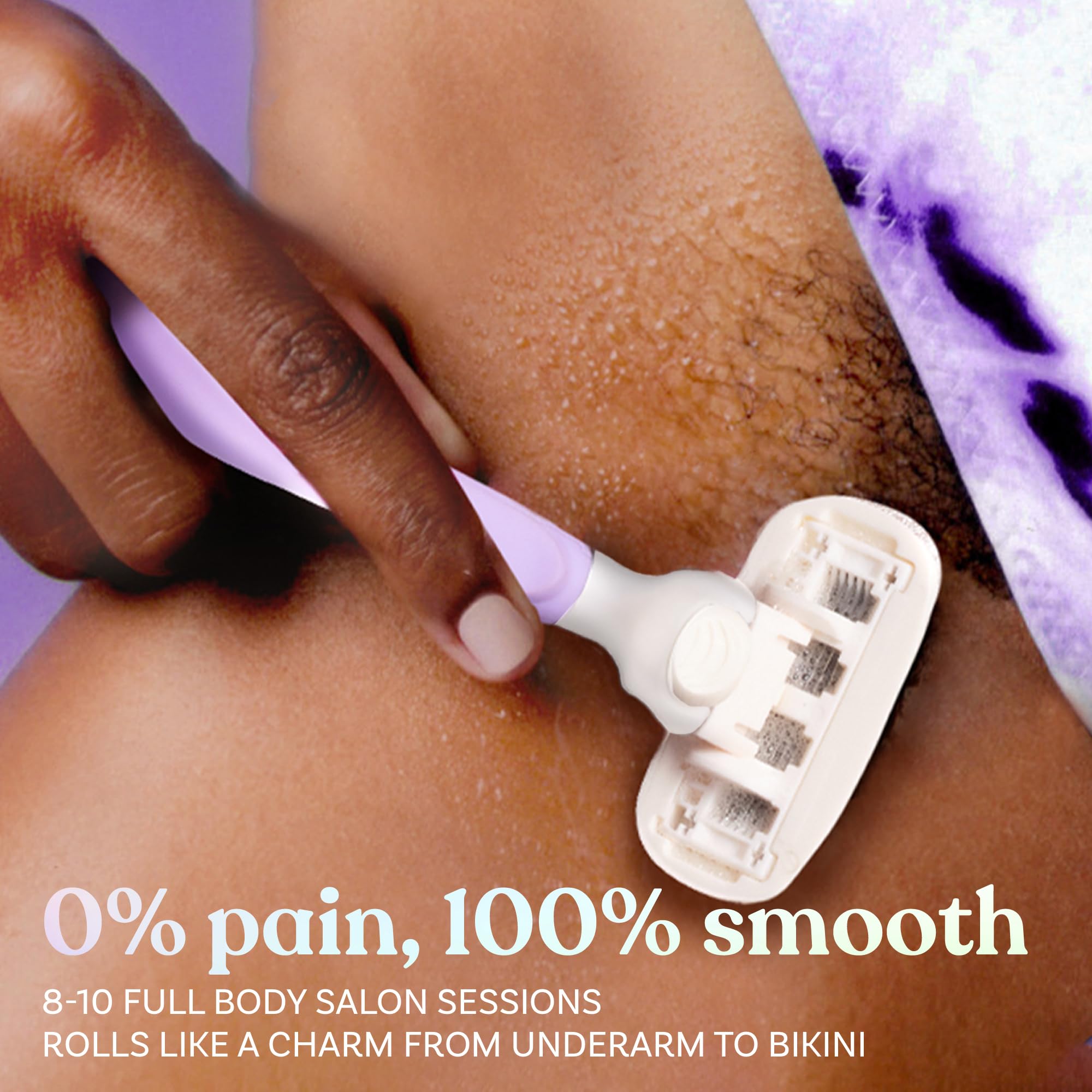 Bombae Rollplay Glow Women's Hair Removal Razor with Aloe Vera, Vitamin E & Jojoba Oil | 1 Razor + 1 Refill | Roller Technology for Smooth Shaving | Curve-Friendly Design | Long-Lasting Results | Perfect for Bikini Line, Legs & Underarms