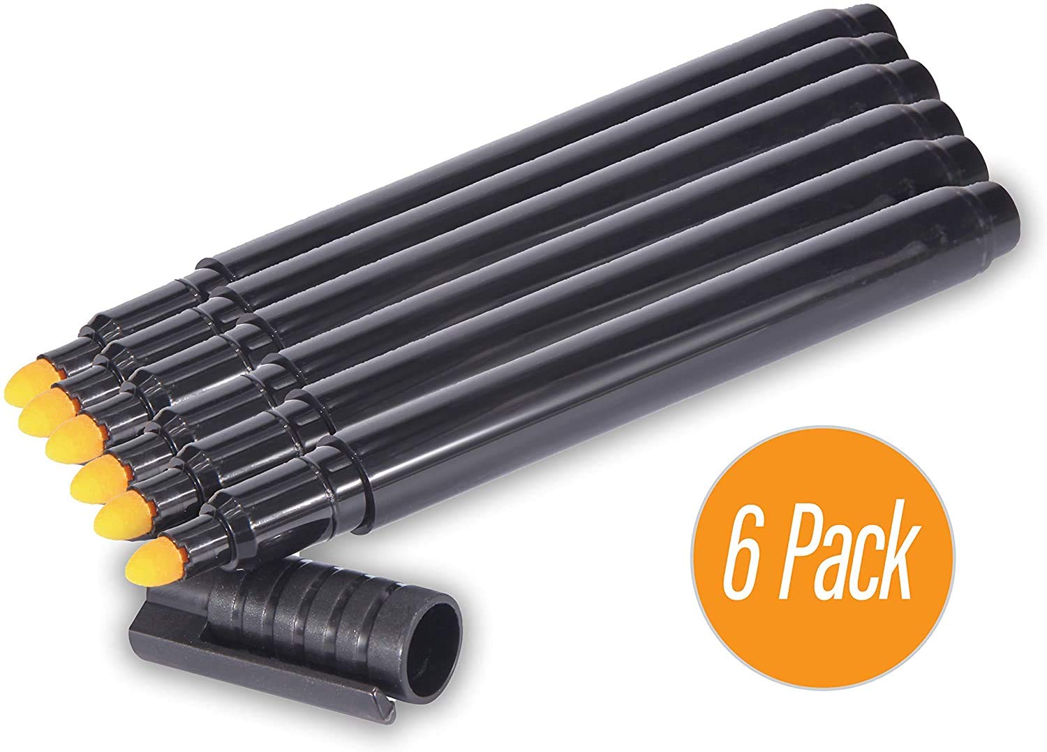Counterfeit Bill Detector Pens - 6 Pack with Clip Cap | Fake Money Detection for Cashiers, Retail & Banks | Prevent Loss from Fake Bills & Currency