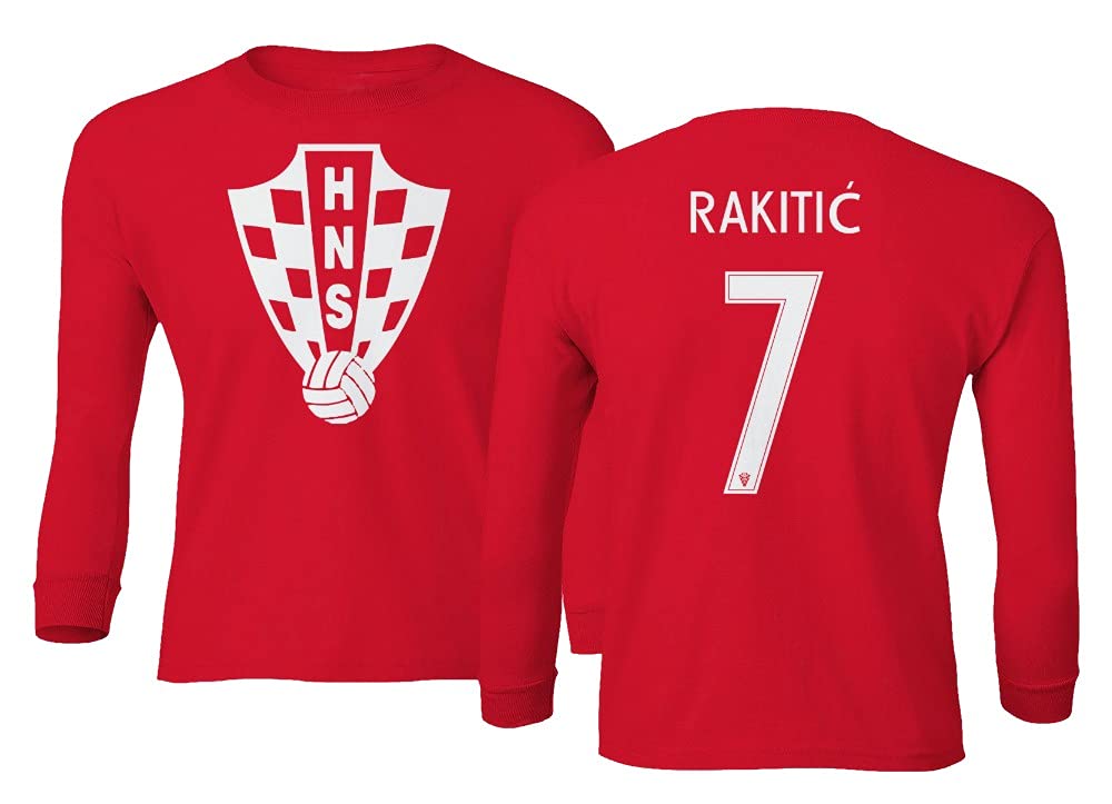 2020 Croatia #7 RAKITIC Soccer Jersey - Youth Long Sleeve Football Shirt | Official Style Replica | Perfect for Match Day, Training & Fan Support