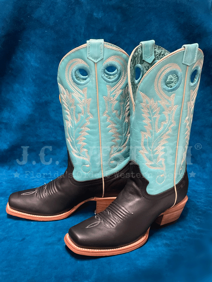 Corral A4458 Women's Western Boots - Embroidered Pull-On Square Toe Cowgirl Boots in Black | Perfect for Rodeo, Country Dancing & Casual Wear