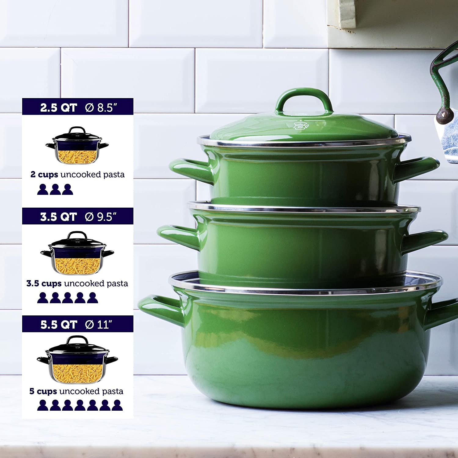 BK Indigo Dutch Heritage Round German Enameled Casserole Pot with Lid - PFAS-Free Ceramic Non-Stick Coating, 26cm/5.2L, Induction, Dishwasher & Oven Safe, Cream - Perfect for Soups, Stews & Baking