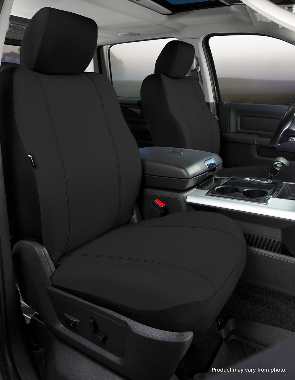 FIA SP87-26 Black Custom Fit Front Seat Cover for Bucket Seats - Durable Poly-Cotton Fabric, Universal Fit Car Accessories - Perfect for Daily Commute, Road Trips & Vehicle Protection