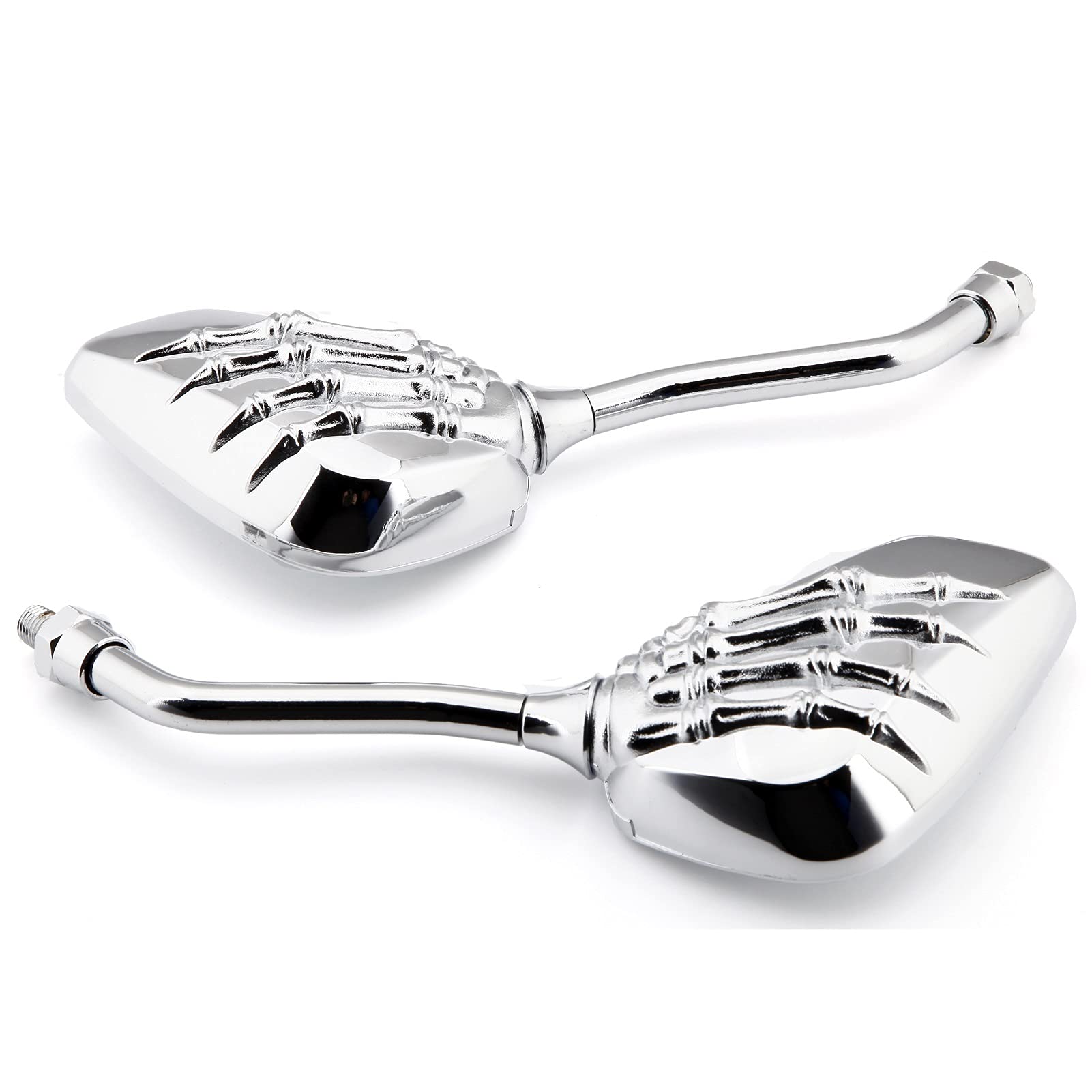 Universal 2-Piece Aluminum Alloy Motorcycle Rearview Mirrors - Adjustable Side Mirrors with Screws for Scooters & Motorbikes | Perfect for City Commuting & Road Safety